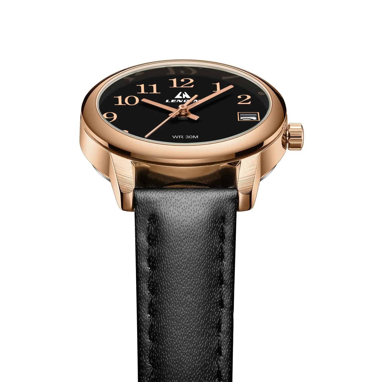 LN LENQIN Orologio Donna Analogico al Quarzo Cinturino Pelle 3ATM L0133 - immagine 4