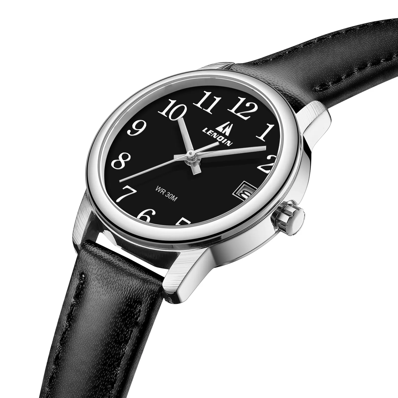 LN LENQIN Orologio Donna Analogico al Quarzo con Cinturino in Pelle 3ATM - immagine 3