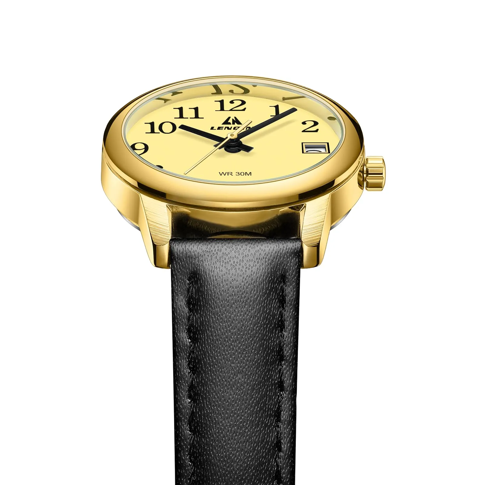 LN LENQIN Orologio Donna Analogico al Quarzo Cinturino Pelle 3ATM L0133 - immagine 4