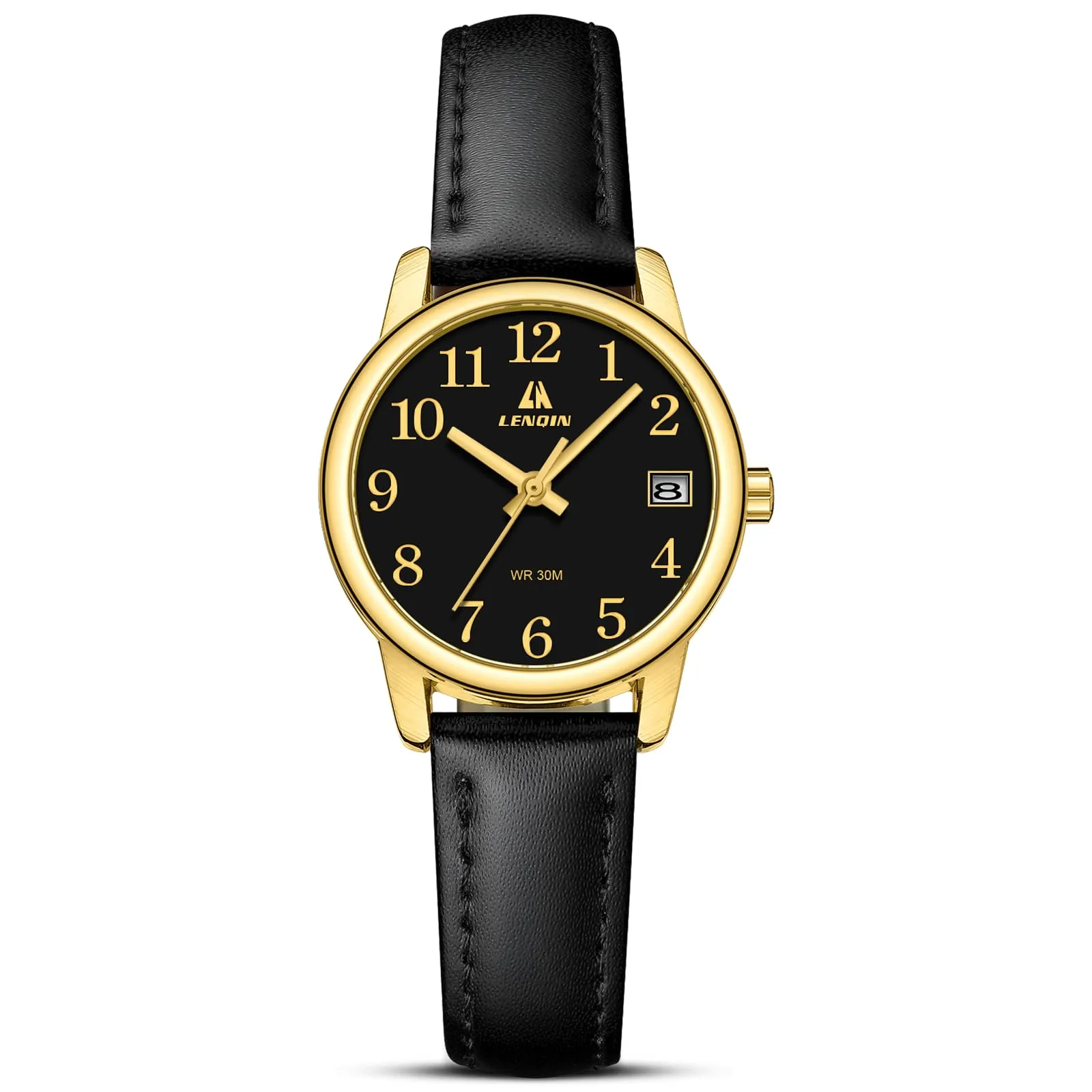 LN LENQIN Orologio Donna Analogico al Quarzo Cinturino in Pelle 3ATM L0133 - immagine 1