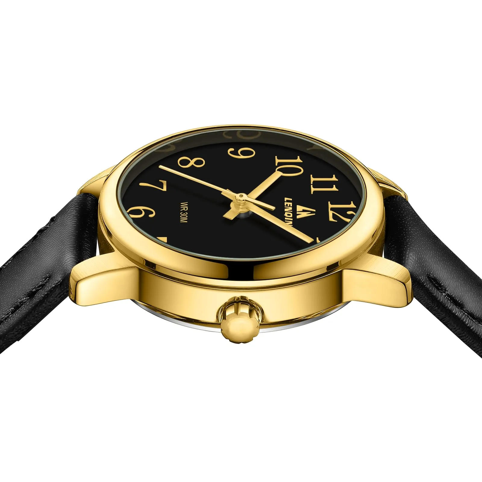 LN LENQIN Orologio Donna Analogico al Quarzo Cinturino in Pelle 3ATM L0133 - immagine 5