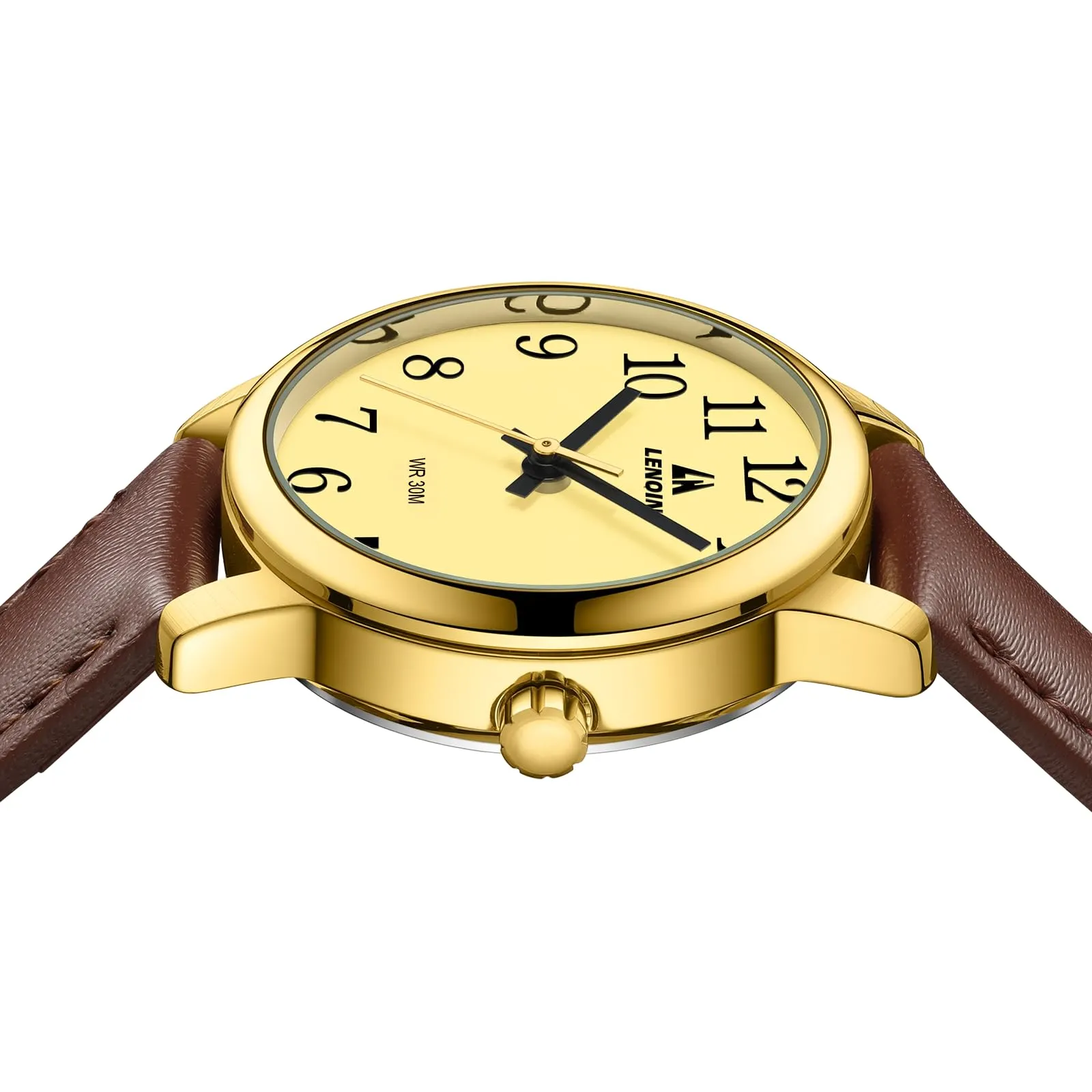 LN LENQIN Orologio Donna Analogico al Quarzo Cinturino in Pelle 3ATM - immagine 5