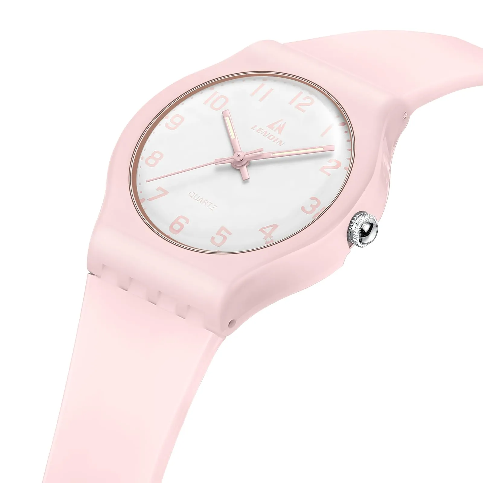 LN LENQIN Orologio Donna Analogico al Quarzo Cinturino Pelle 3ATM R045 - immagine 3