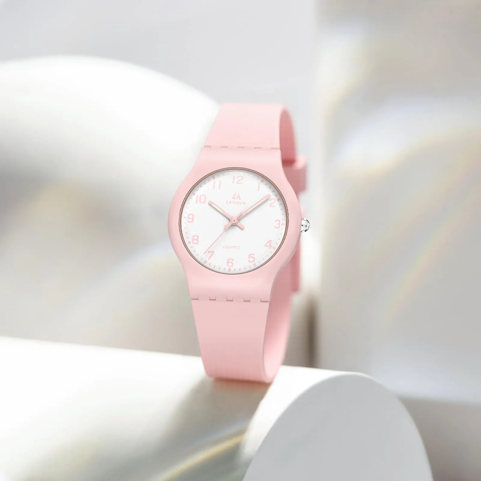 LN LENQIN Orologio Donna Analogico al Quarzo Cinturino Pelle 3ATM R045 - immagine 4