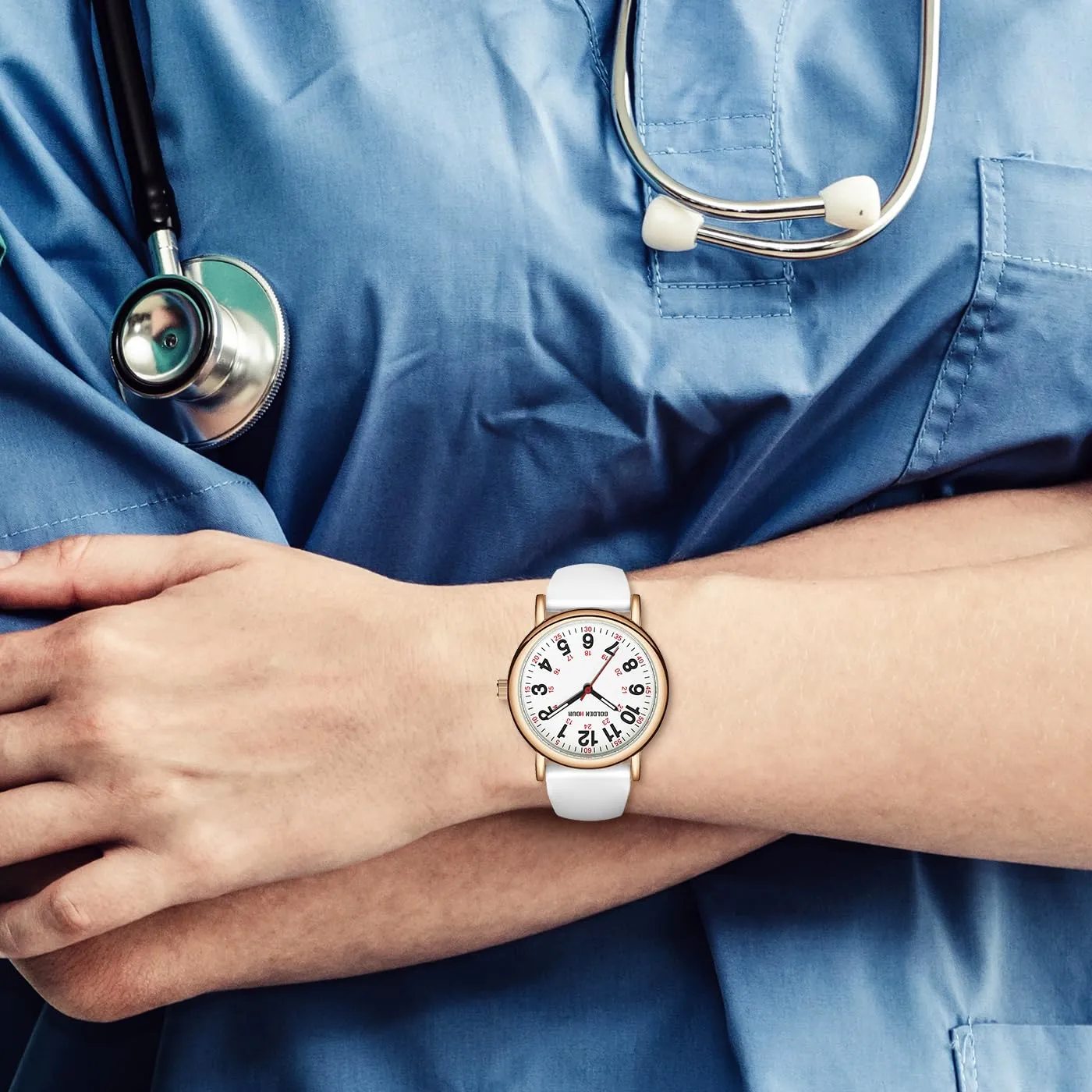 Golden Hour GH-1314 Orologio da Infermiere Impermeabile per Professionisti Medici e Studenti - immagine 8