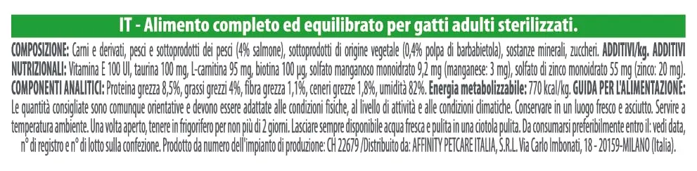 Trainer Natural Straccetti Cibo Umido per Gatti Adulti Sterilizzati con Salmone 24 x 85g - immagine 4