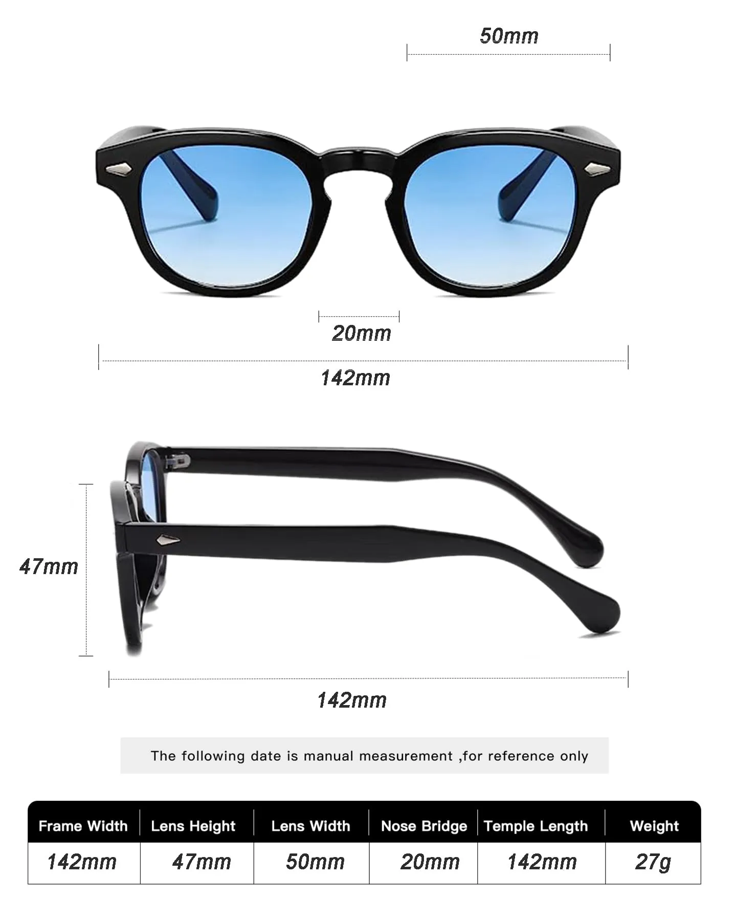 LHSDMOAT Occhiali da sole sportivi vintage anni '70 rotondi UV400 stile Depp per uomo e donna - immagine 6