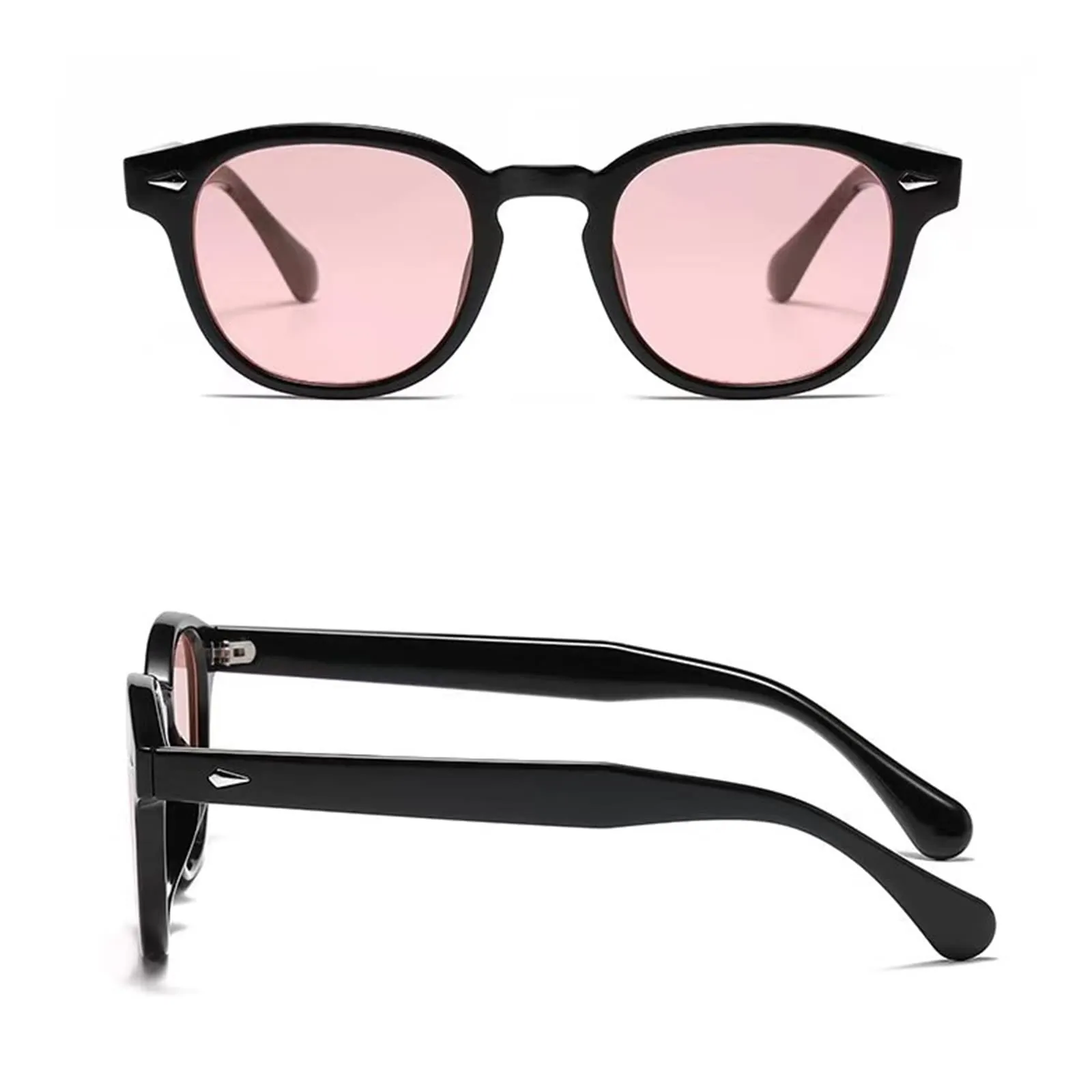 LHSDMOAT Occhiali da sole sportivi vintage anni '70 rotondi UV400 stile Depp per uomo e donna - immagine 2