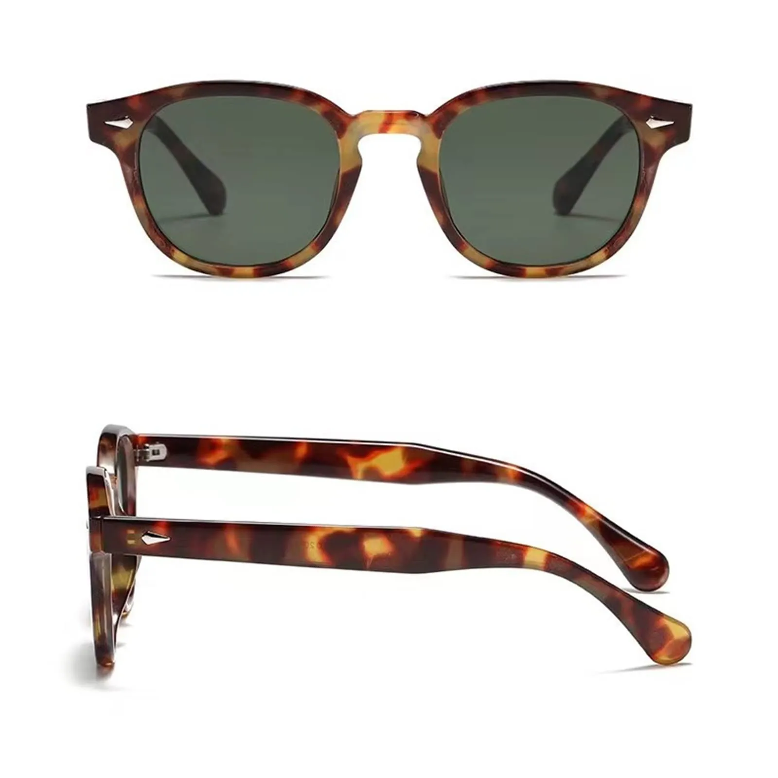 LHSDMOAT Occhiali da sole sportivi vintage anni '70 rotondi UV400 stile Depp per uomo e donna - immagine 2