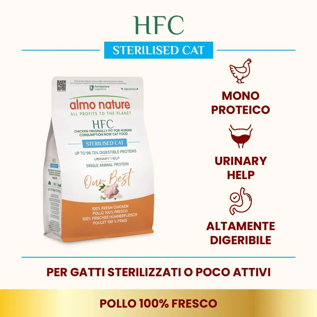 Almo Nature HFC Our Best Sterilised Dog Food - Fresh Chicken - Monoprotein, Urinary Help, Gluten Free - 300g - immagine 3