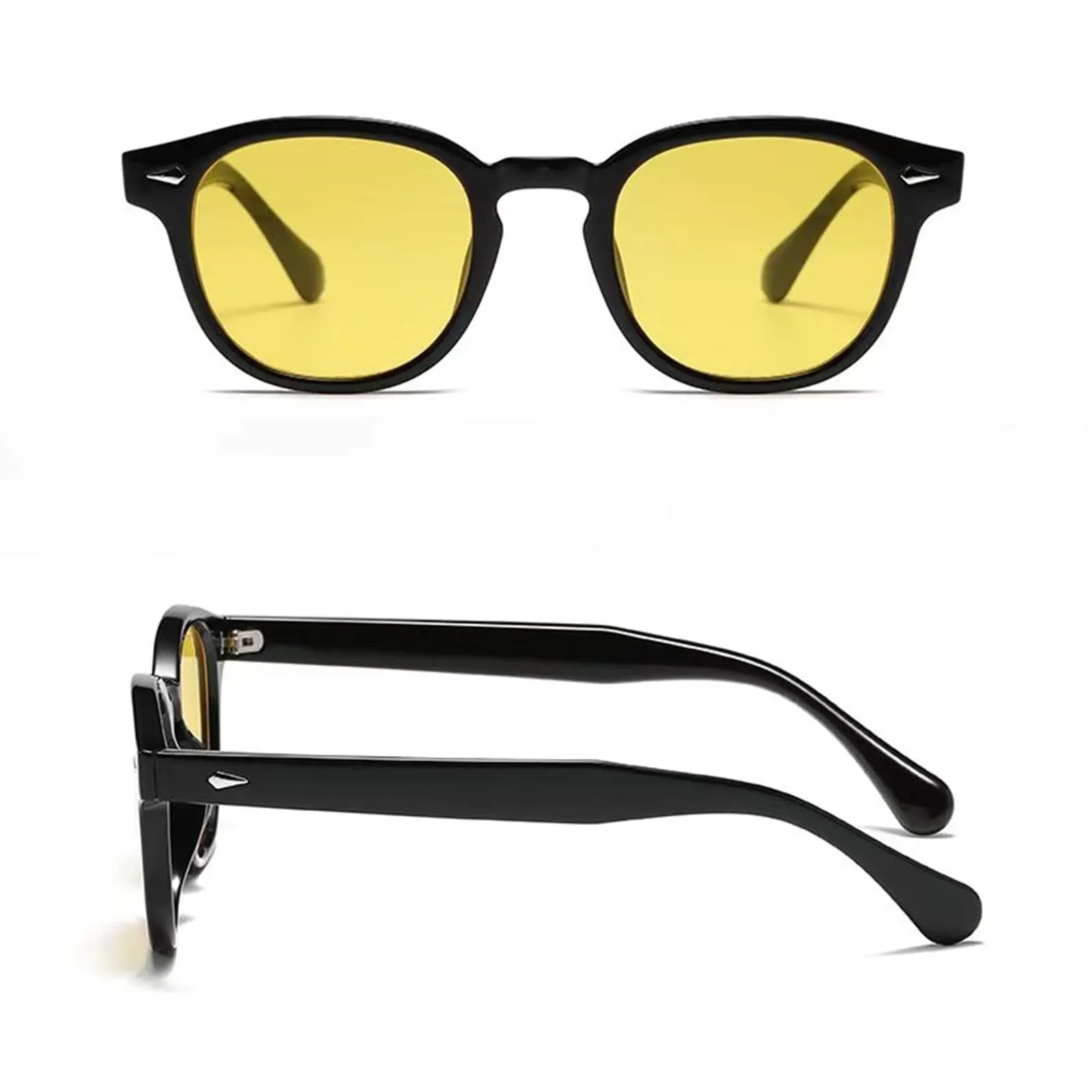 LHSDMOAT Occhiali da sole sportivi vintage anni '70 rotondi UV400 stile Depp per uomo e donna - immagine 2