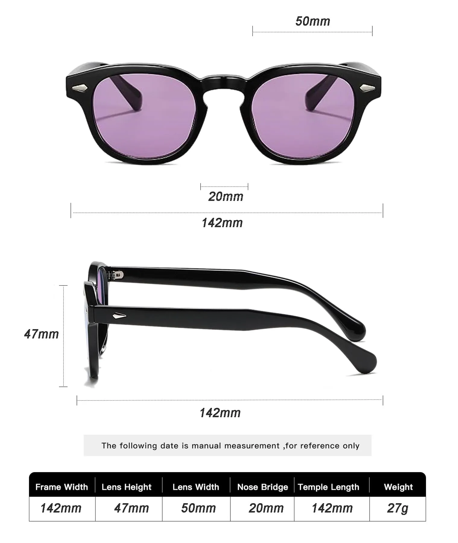 LHSDMOAT Occhiali da sole sportivi vintage anni '70 rotondi UV400 stile Depp per uomo e donna - immagine 5