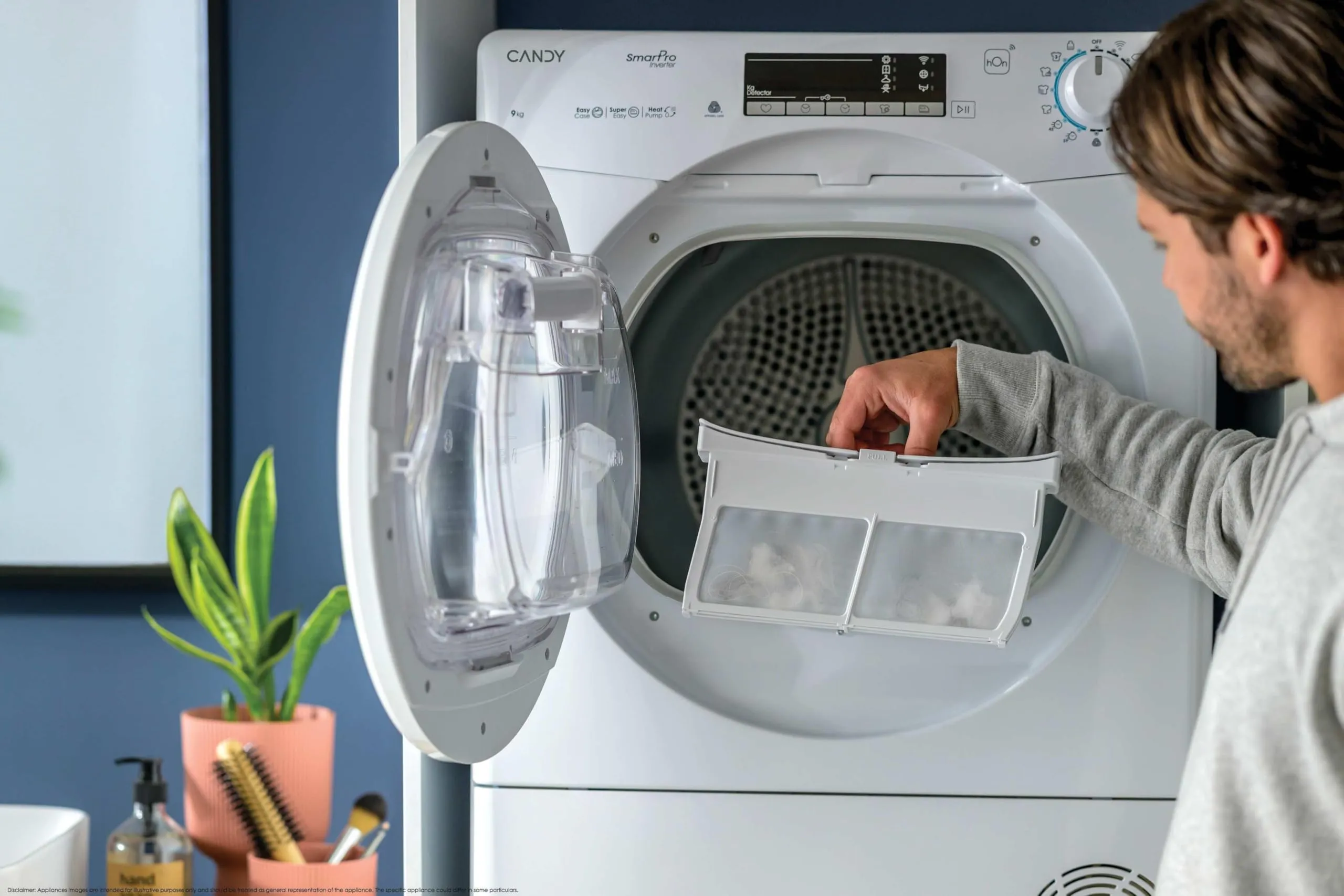 Candy Smart Pro Asciugatrice a Pompa di Calore 10 kg Classe D Bianca - immagine 2