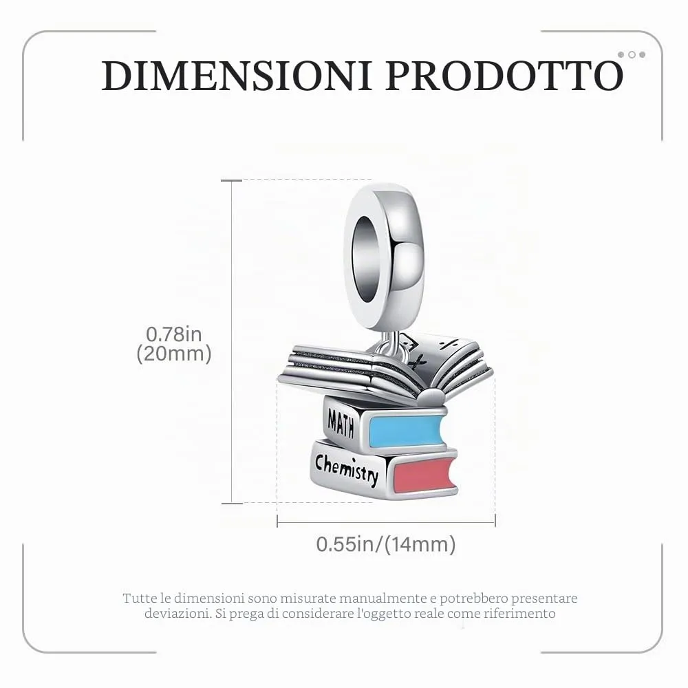 KEQ 2026 Cuore Per Laurea Diploma Charm in Argento Sterling 925 per Braccialetti e Collane Europei - immagine 4