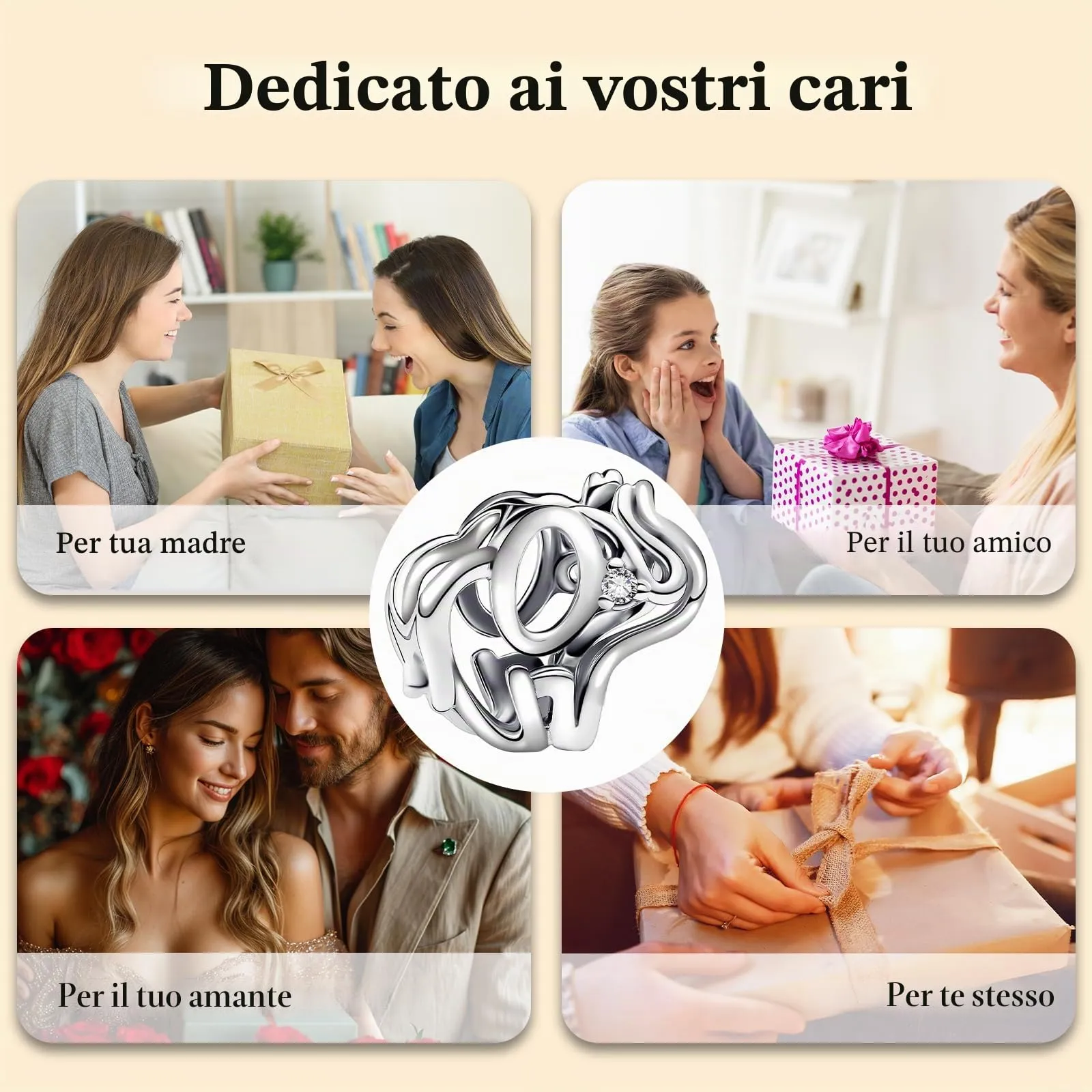 J.Fée Ciondoli Charm per Bracciali e Collane in Argento 925 per Donna - immagine 8