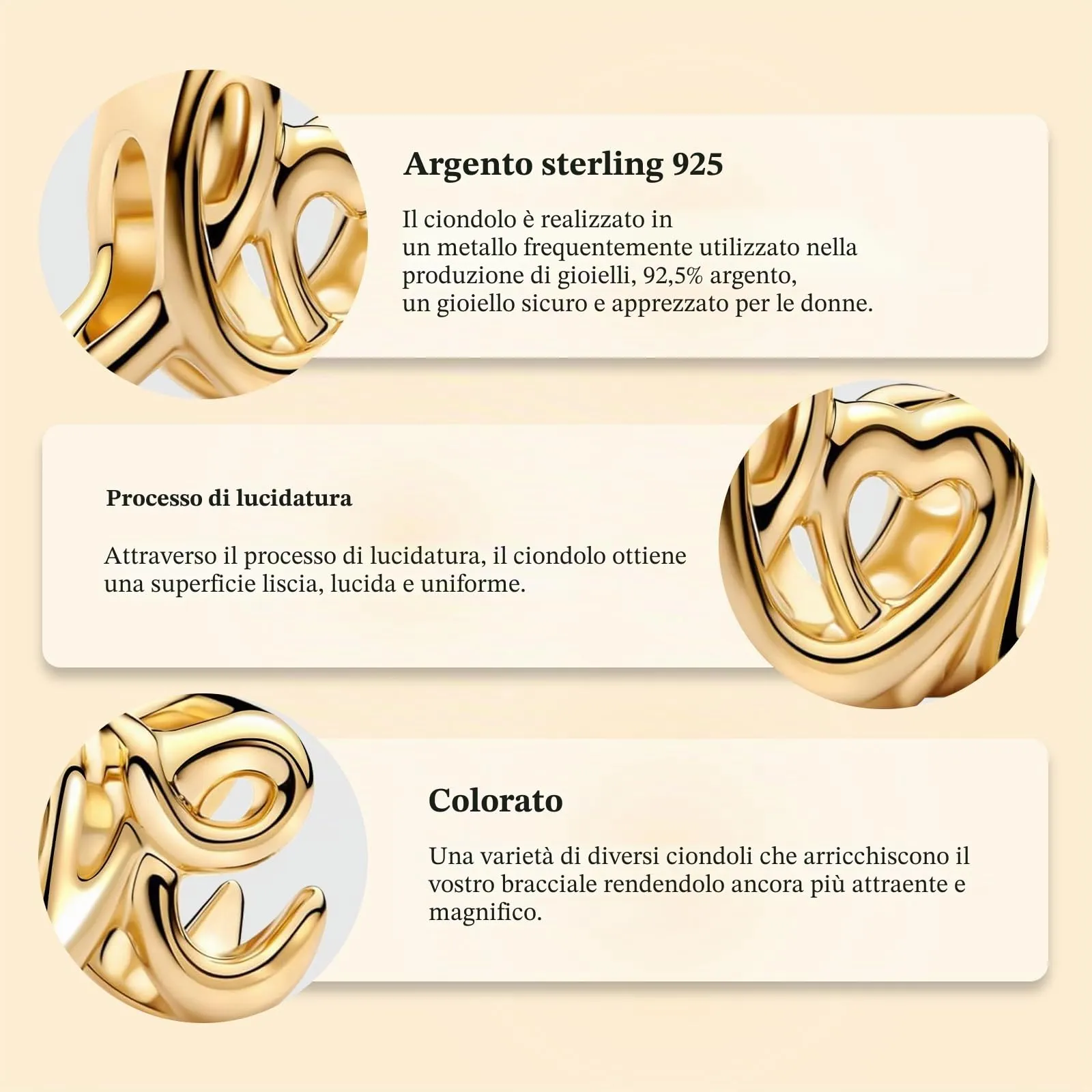 J.Fée Ciondoli Charm per Bracciali e Collane in Argento 925 da Donna - immagine 6