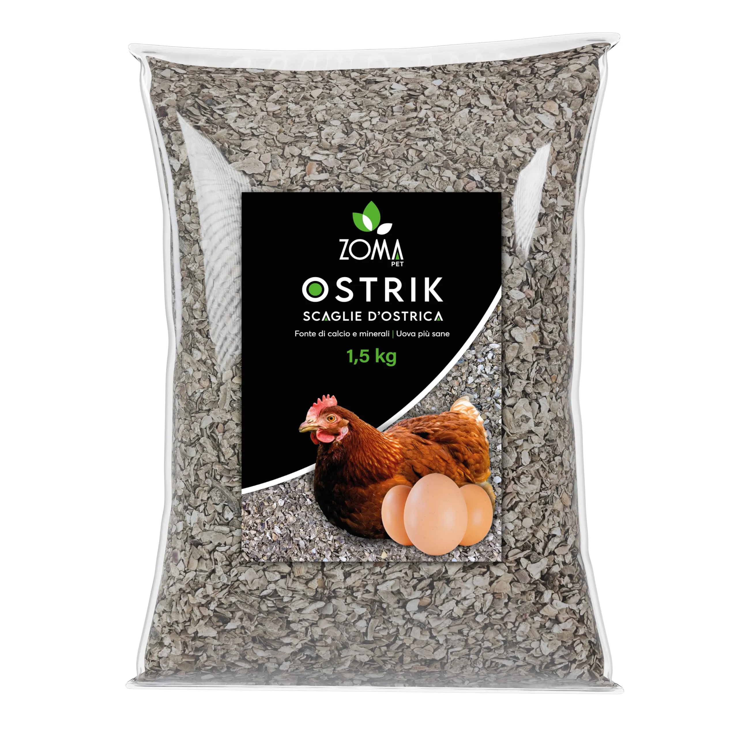 ZOMA Zomapet Ostrik Mangime Galline Ovaiole a base di scaglie d’ostrica 3/5mm, 1.5kg - immagine 1