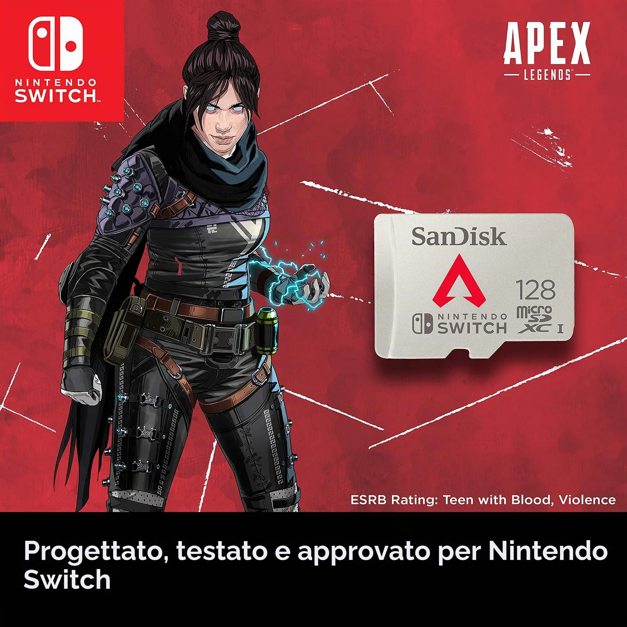 SanDisk Apex Legends 128GB microSDXC Memory Card for Nintendo Switch, UHS-I Class 10 U3 - immagine 3