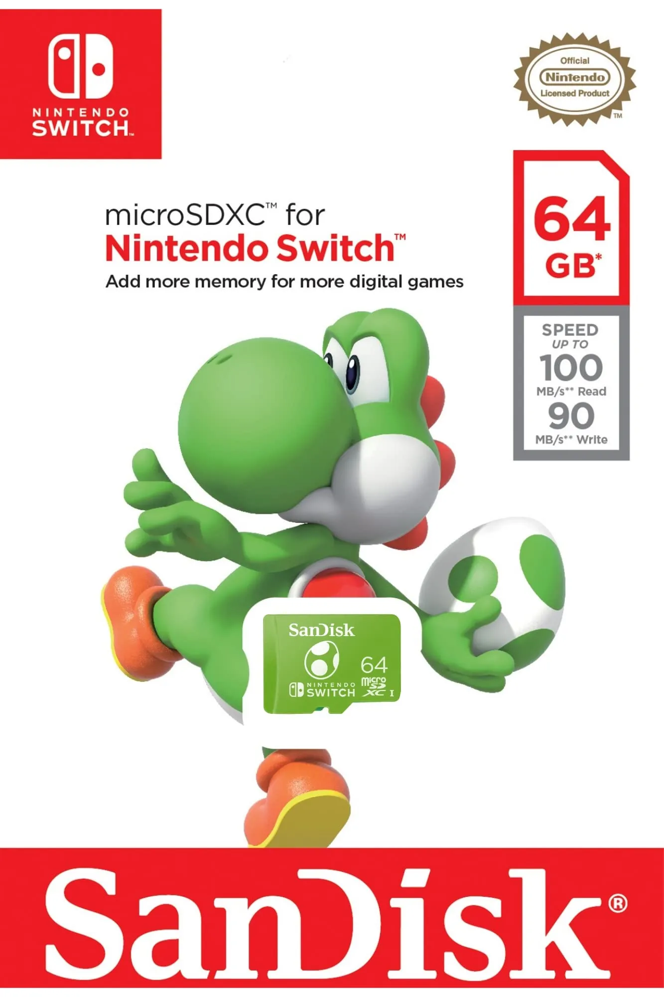 SanDisk microSDXC per Nintendo Switch 64GB, Edizione Yoshi - immagine 7