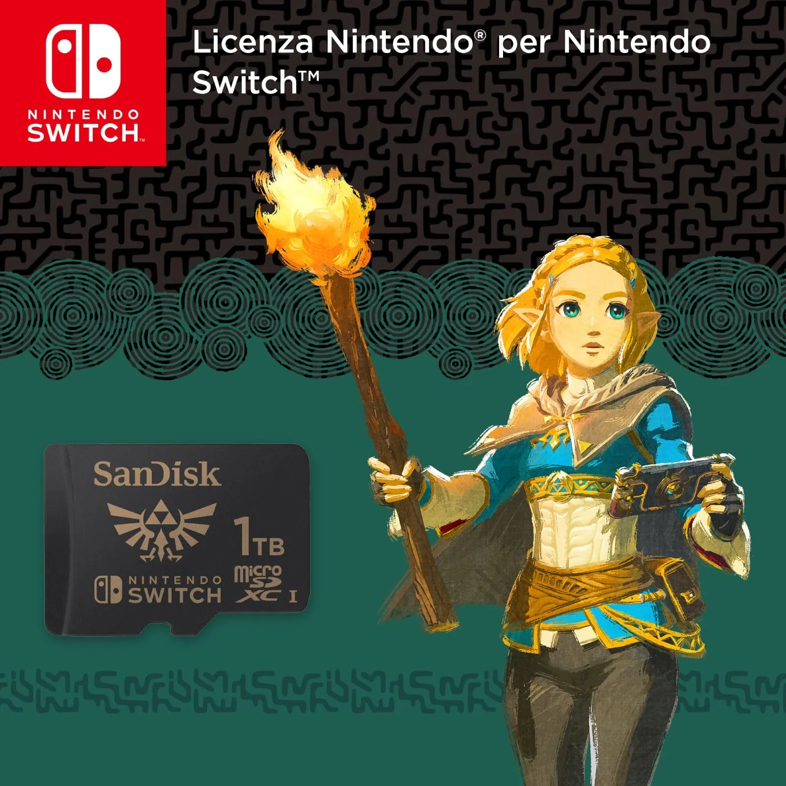 SanDisk microSDXC per Nintendo Switch 1TB Edizione Zelda UHS-I Class 10 U3 - immagine 3