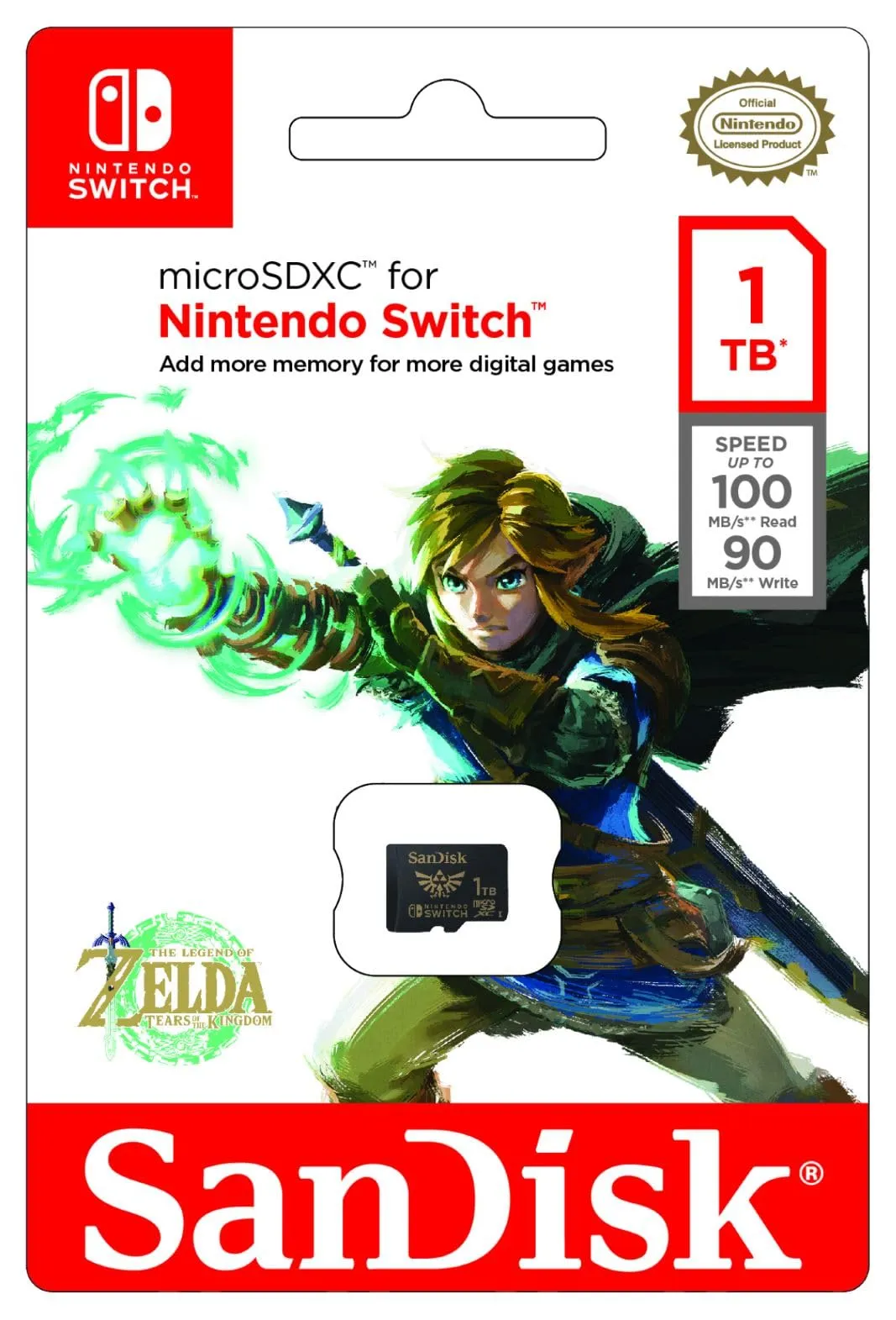 SanDisk microSDXC per Nintendo Switch 1TB Edizione Zelda UHS-I Class 10 U3 - immagine 6