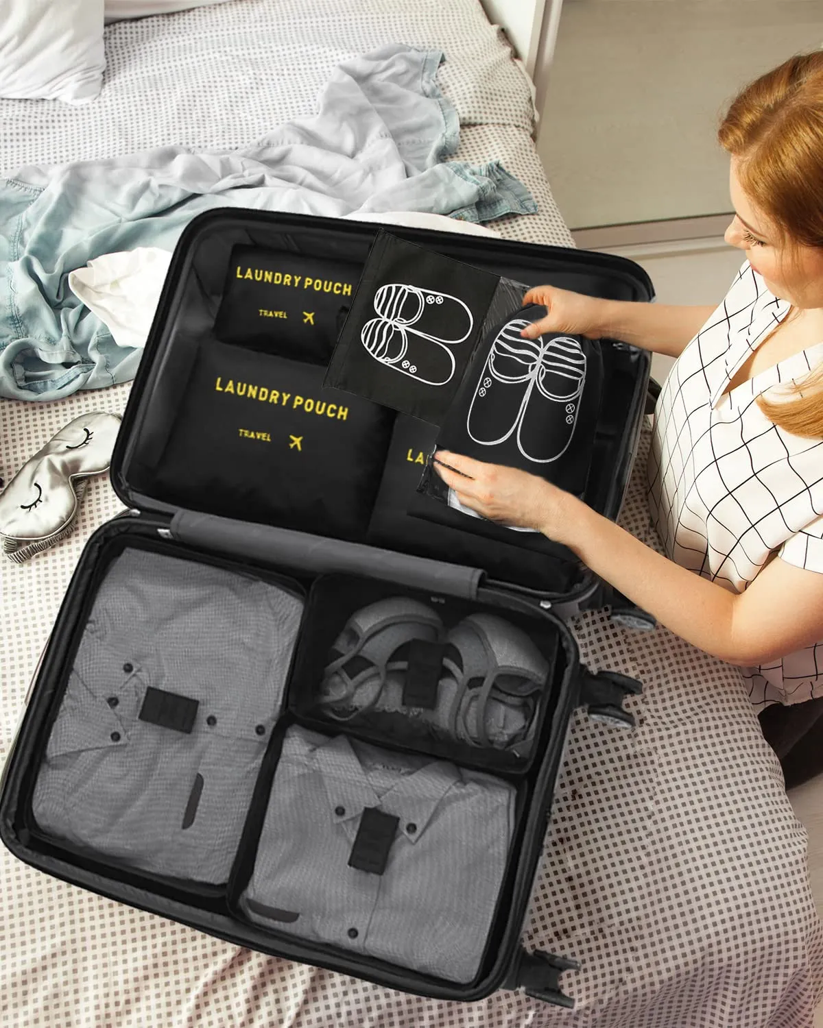 BillyBath Set Organizer per Valigie 8 in 1, Grigio - immagine 8