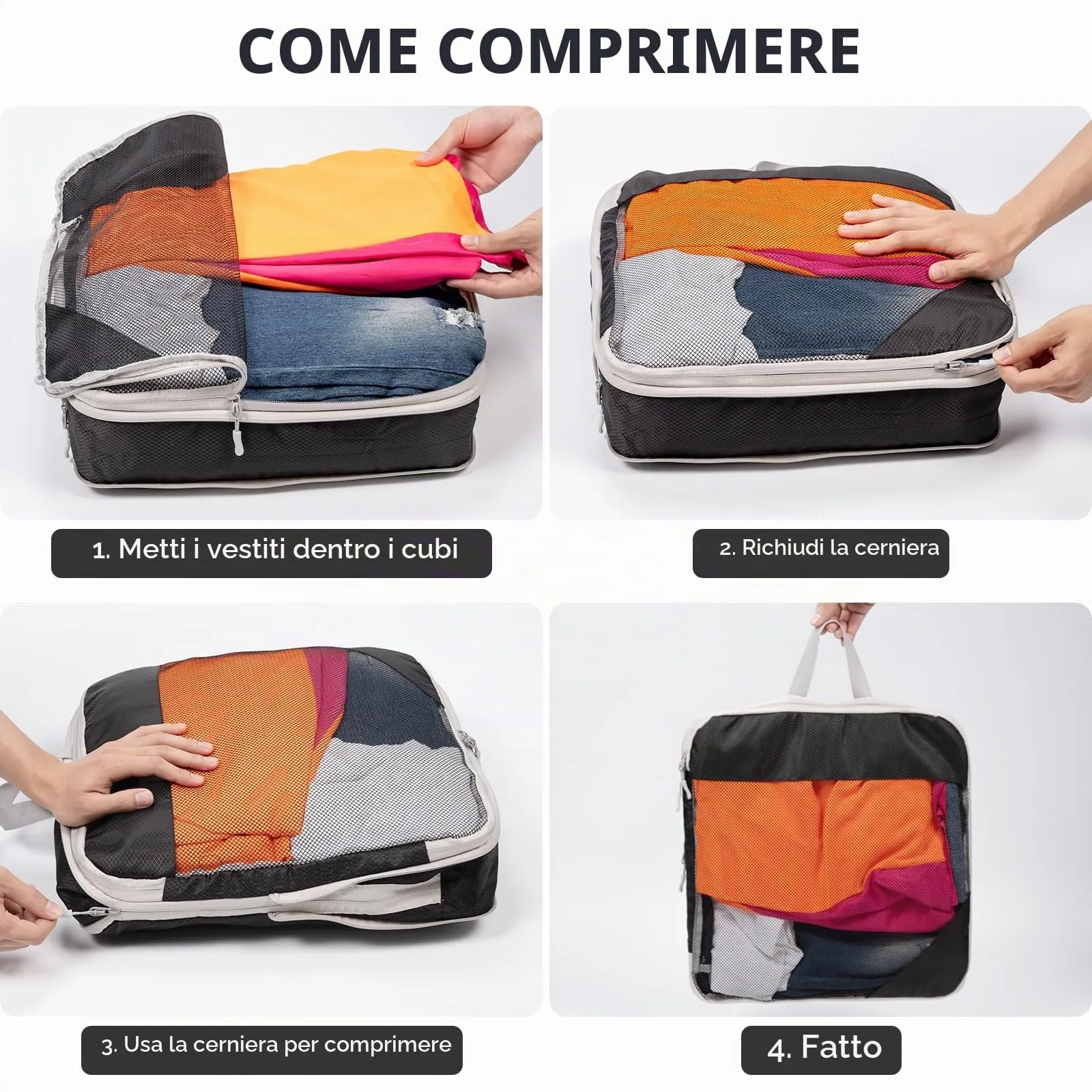 BillyBath Set Organizer per Valigie, 10 Pezzi - immagine 4