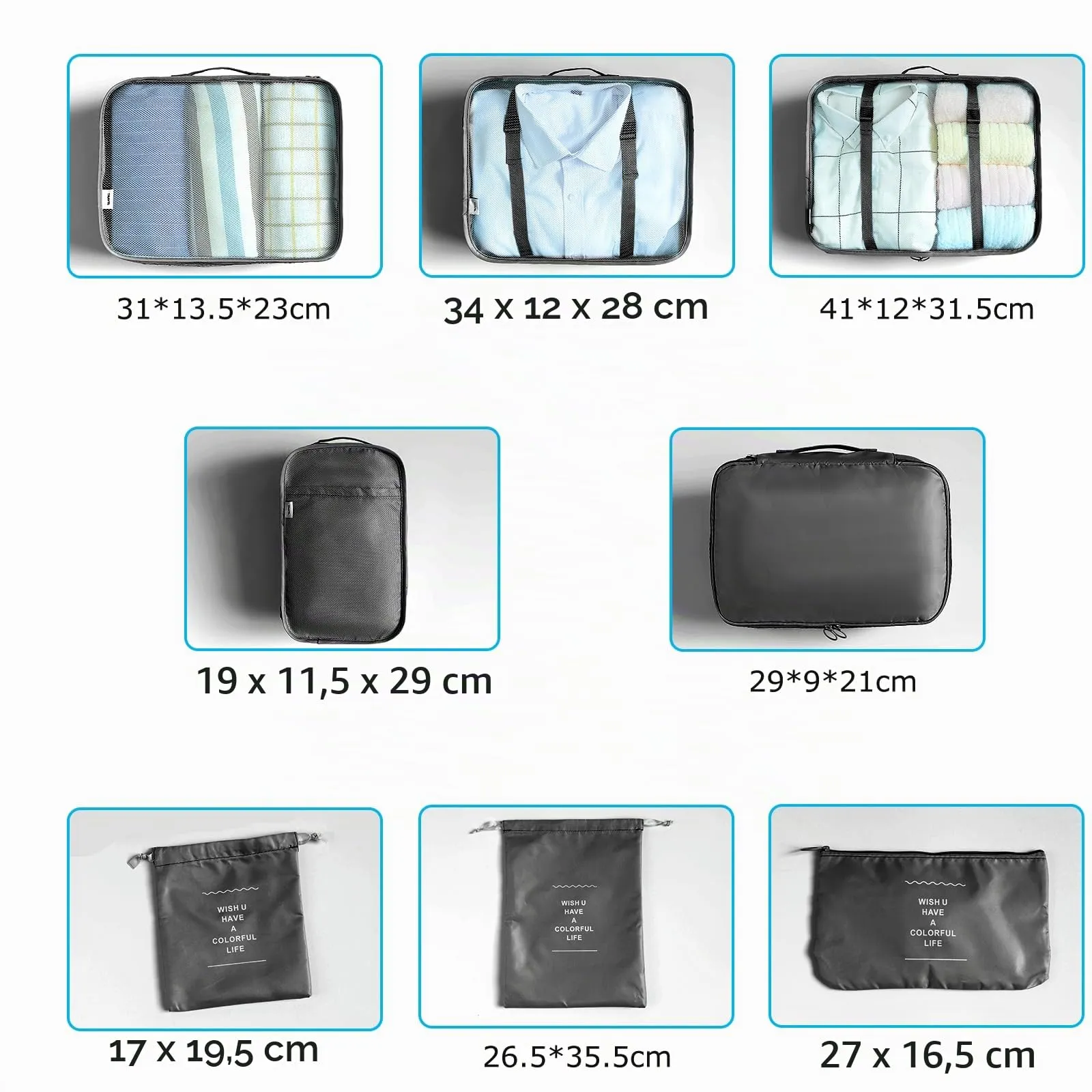 BillyBath Set Organizer da Viaggio, 8 Pezzi - immagine 4