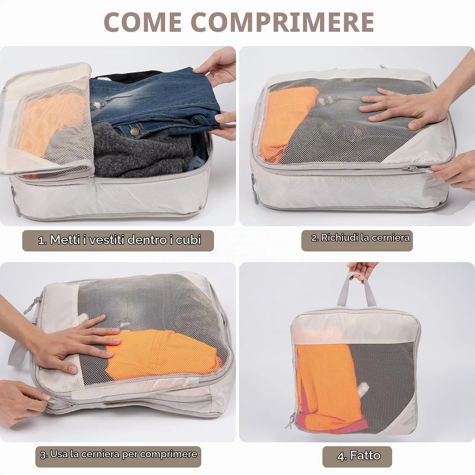 BillyBath Set organizer per valigie, 10 pezzi - immagine 4