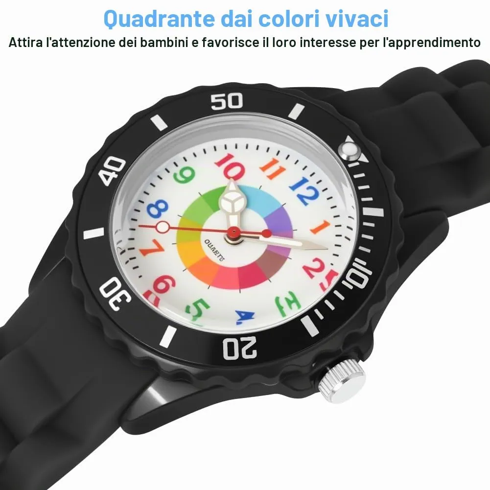 OSDUE Orologio Educativo per Bambini, Resistente all'Acqua, per Ragazzi e Ragazze - immagine 6