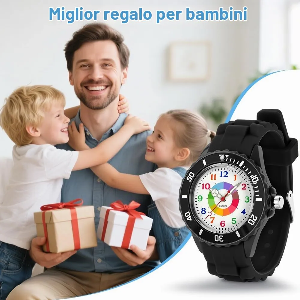 OSDUE Orologio Educativo per Bambini, Resistente all'Acqua, per Ragazzi e Ragazze - immagine 8