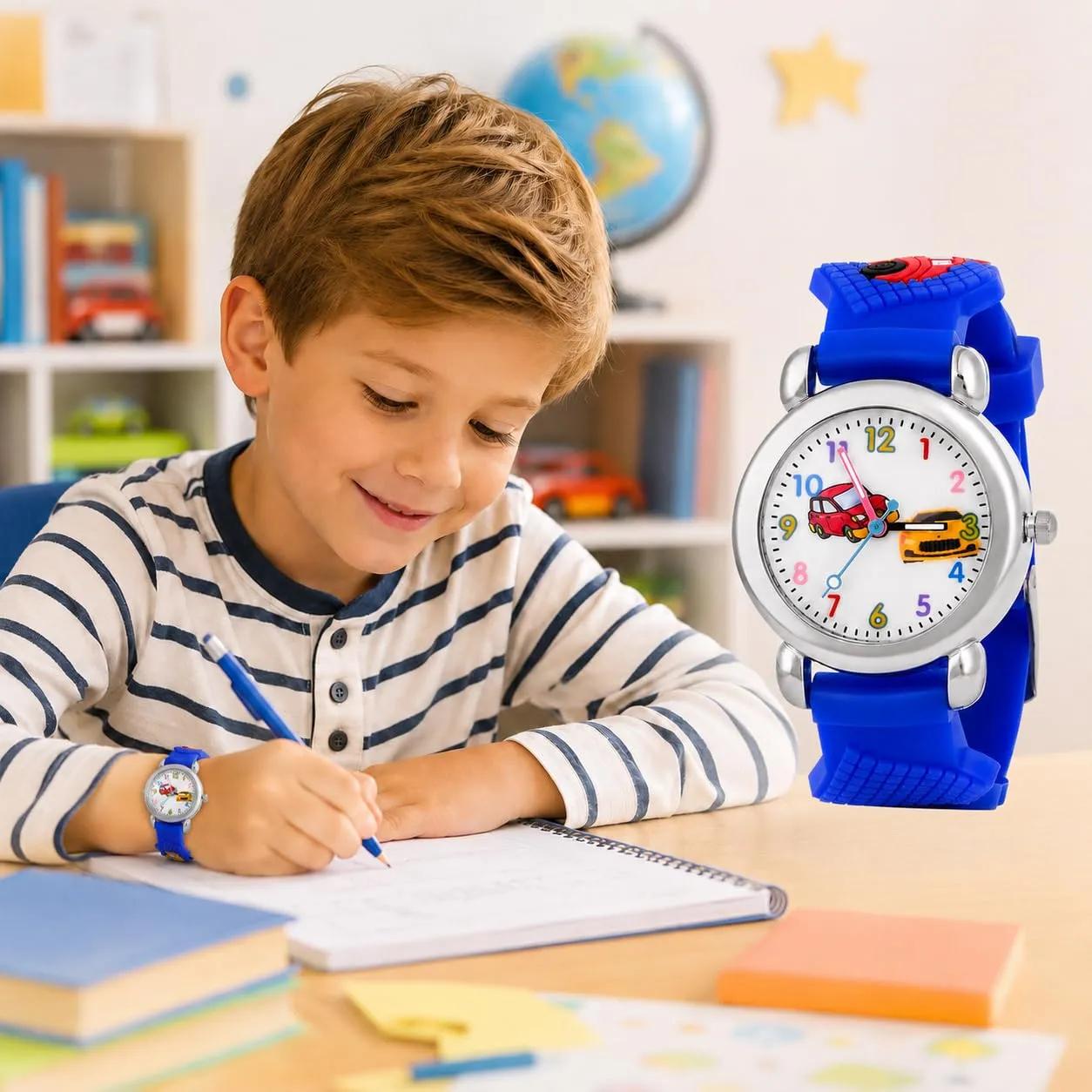 KATELUO Orologio Analogico al Quarzo 3D Cartoon per Bambini e Ragazzi 3-12 Anni, Impermeabile - immagine 7