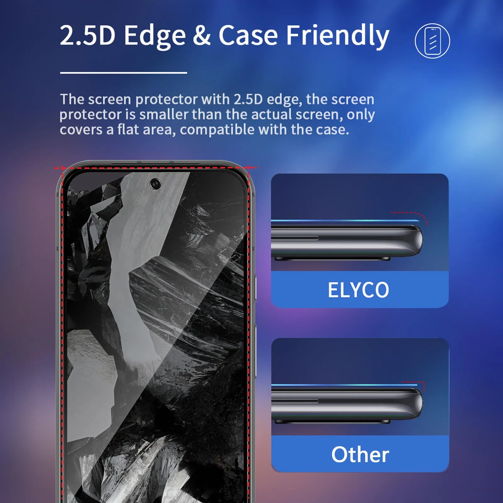 ELYCO Vetro Temperato Privacy per Google Pixel 8A, 2 Pezzi - immagine 7