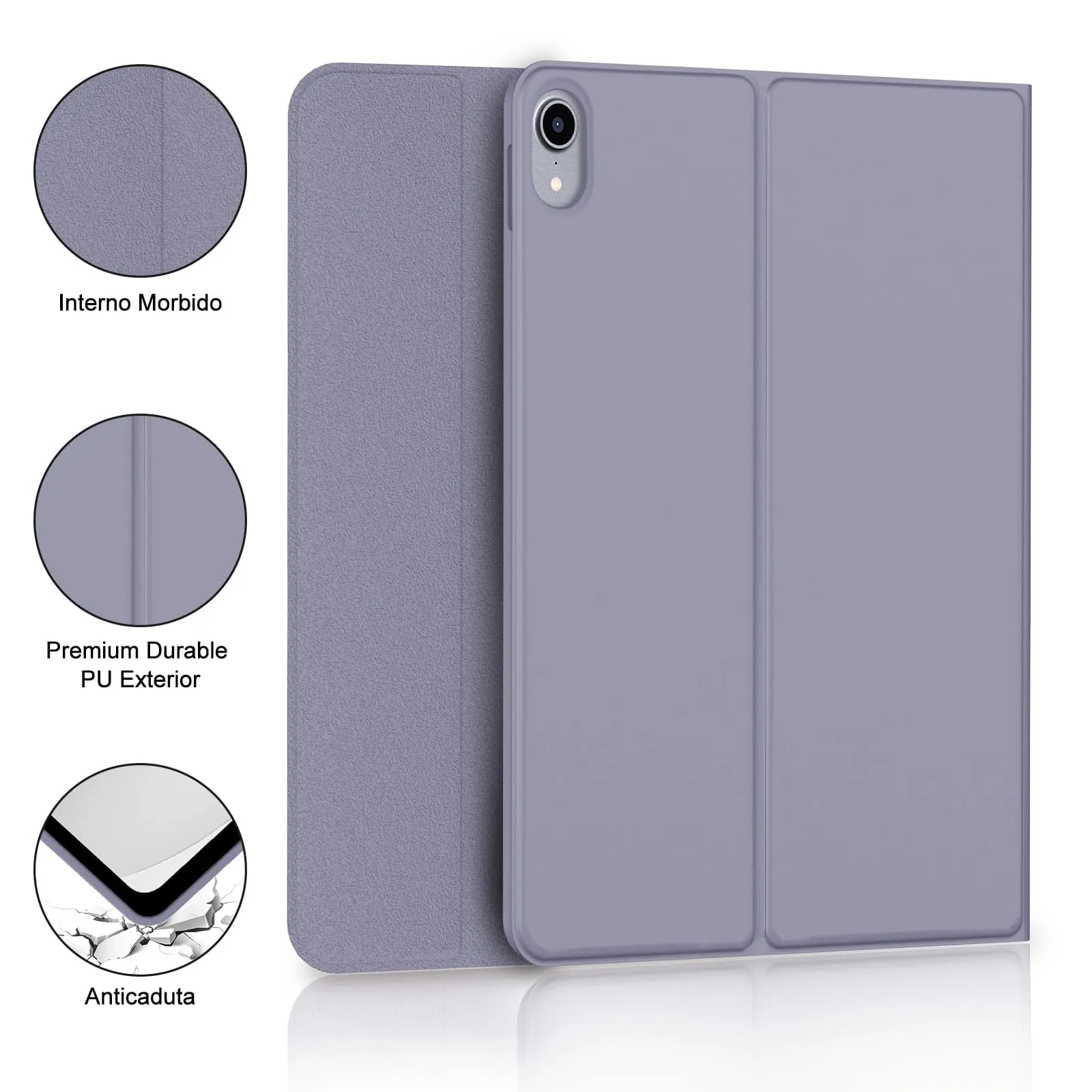 IVEOPPE Tastiera con Touchpad e Cover per iPad 11 Generazione 11" (2025) e iPad 10 Generazione 10.9" (2022) Retroilluminata a 7 Colori - immagine 7