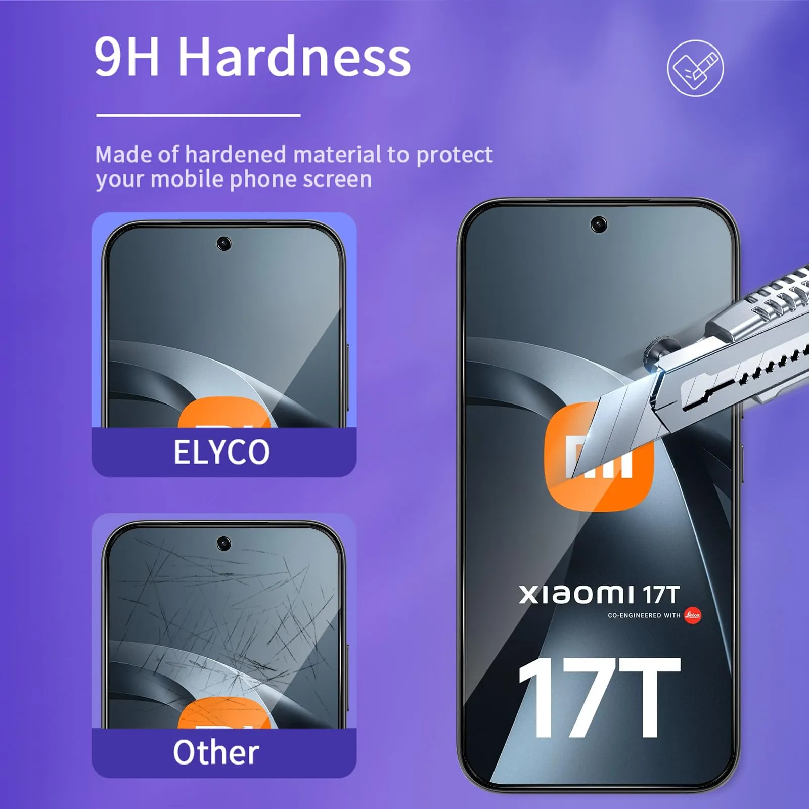 ELYCO Vetro Temperato Privacy per Xiaomi 17T, 2 Pezzi - immagine 5