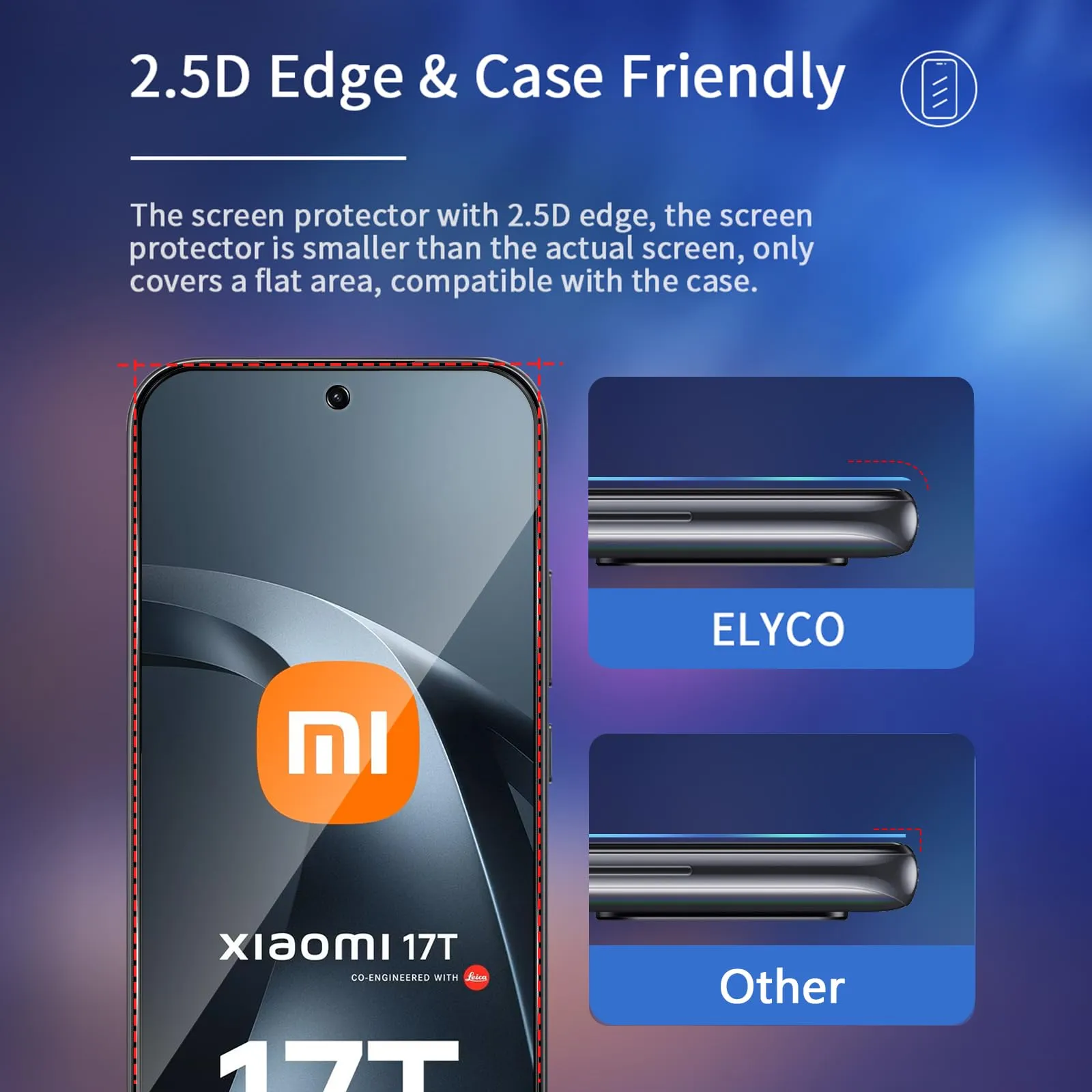 ELYCO Vetro Temperato Privacy per Xiaomi 17T, 2 Pezzi - immagine 7