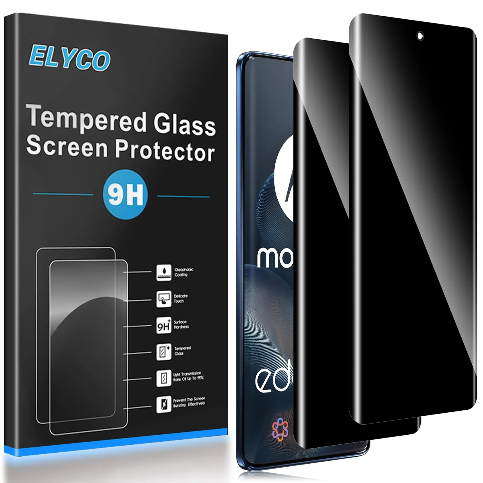 ELYCO Vetro Temperato per Motorola Moto Edge 60/60 Fusion, 2+2 Pezzi - immagine 1