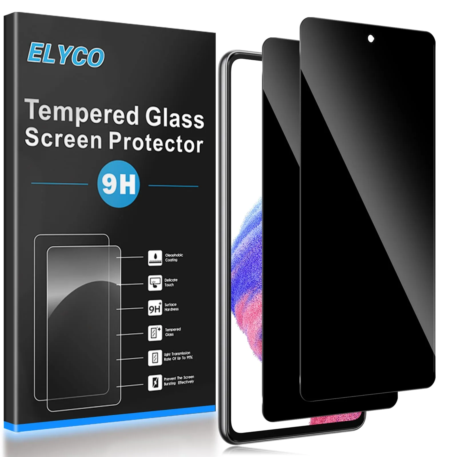 ELYCO Vetro Temperato Privacy per Samsung Galaxy A53/A52/A52s 4G/5G - immagine 1