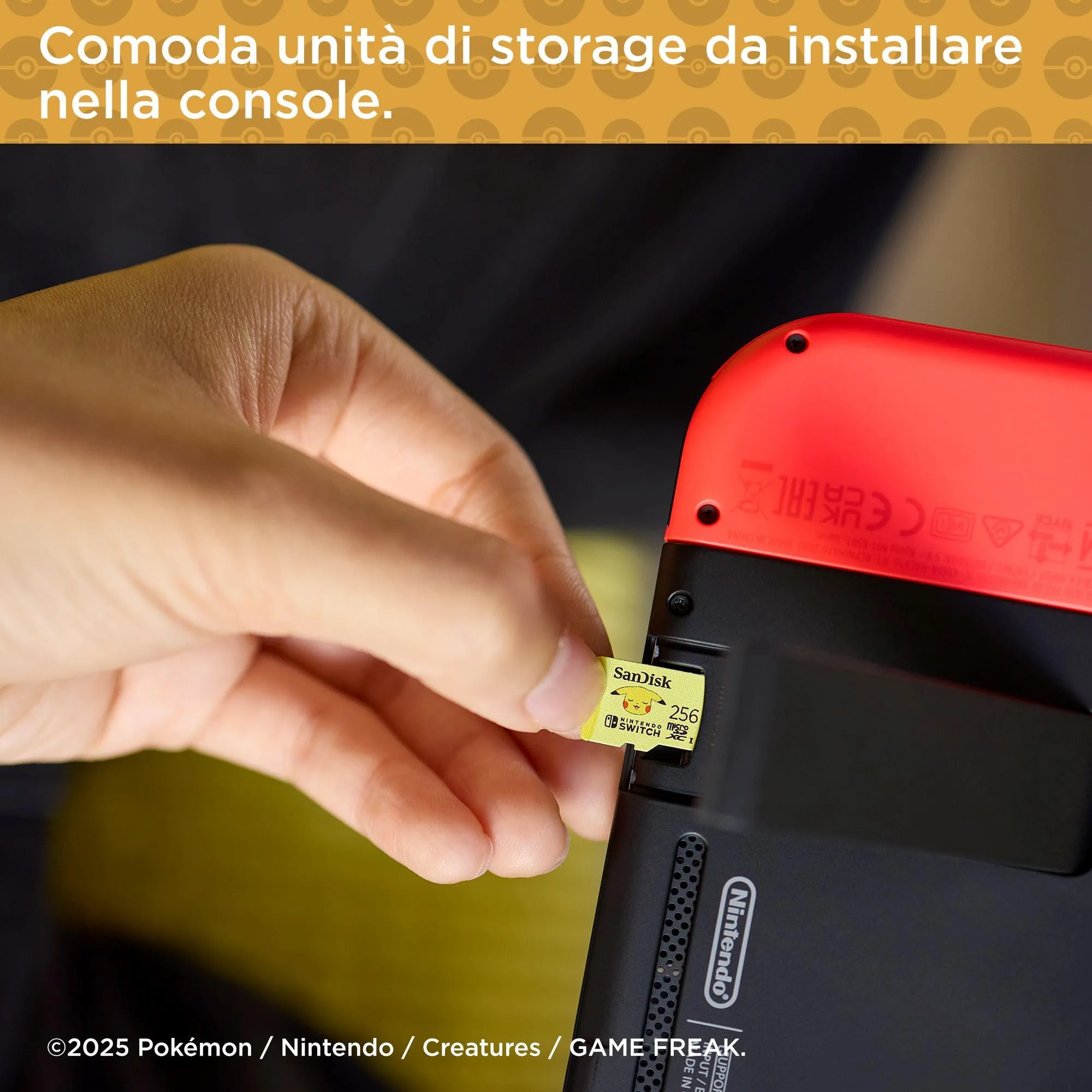 SanDisk microSD per Nintendo Switch Pokémon Pikachu 256GB - immagine 5
