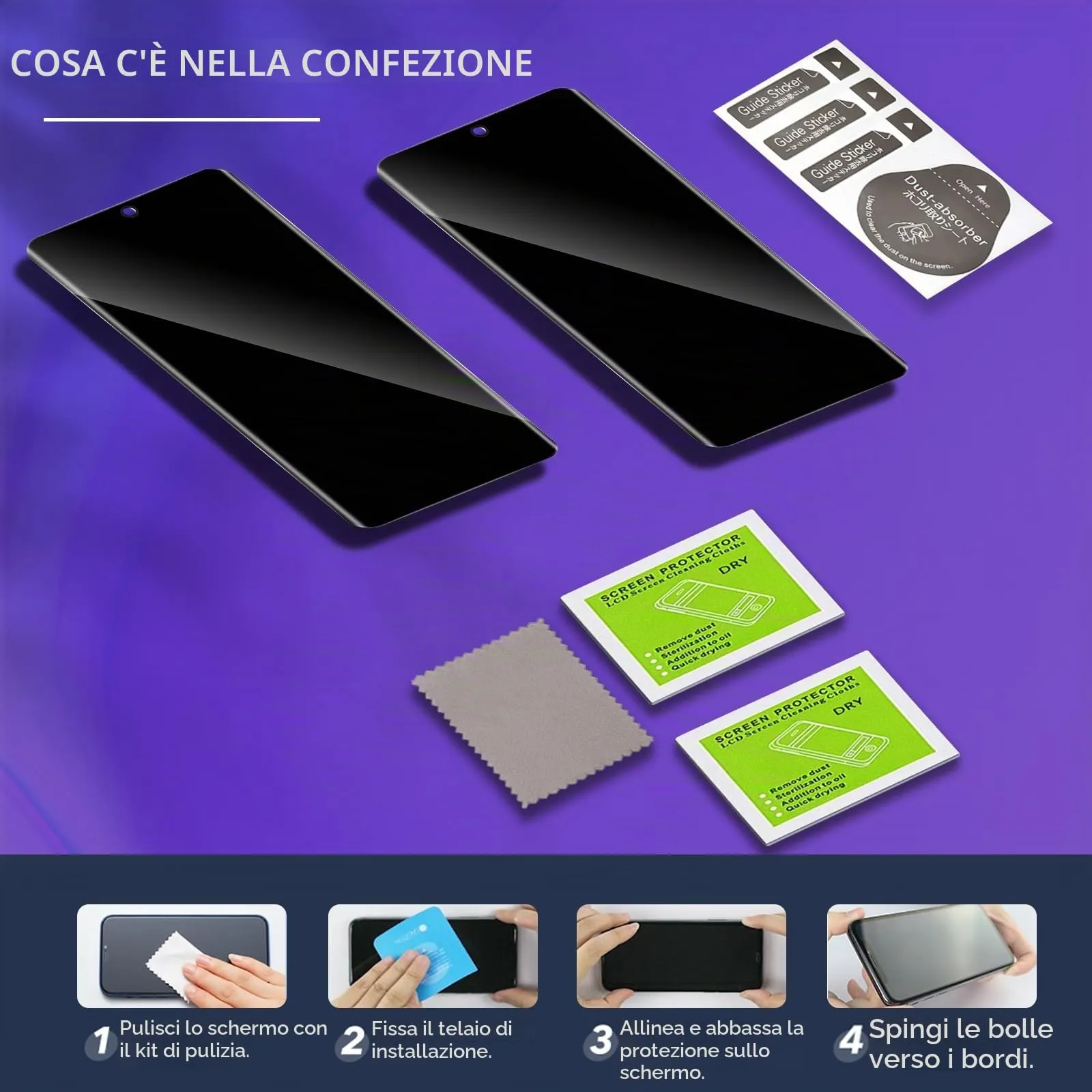 ELYCO Vetro Temperato Privacy per Xiaomi Redmi Note 13 Pro Plus 5G, 2 Pezzi - immagine 8