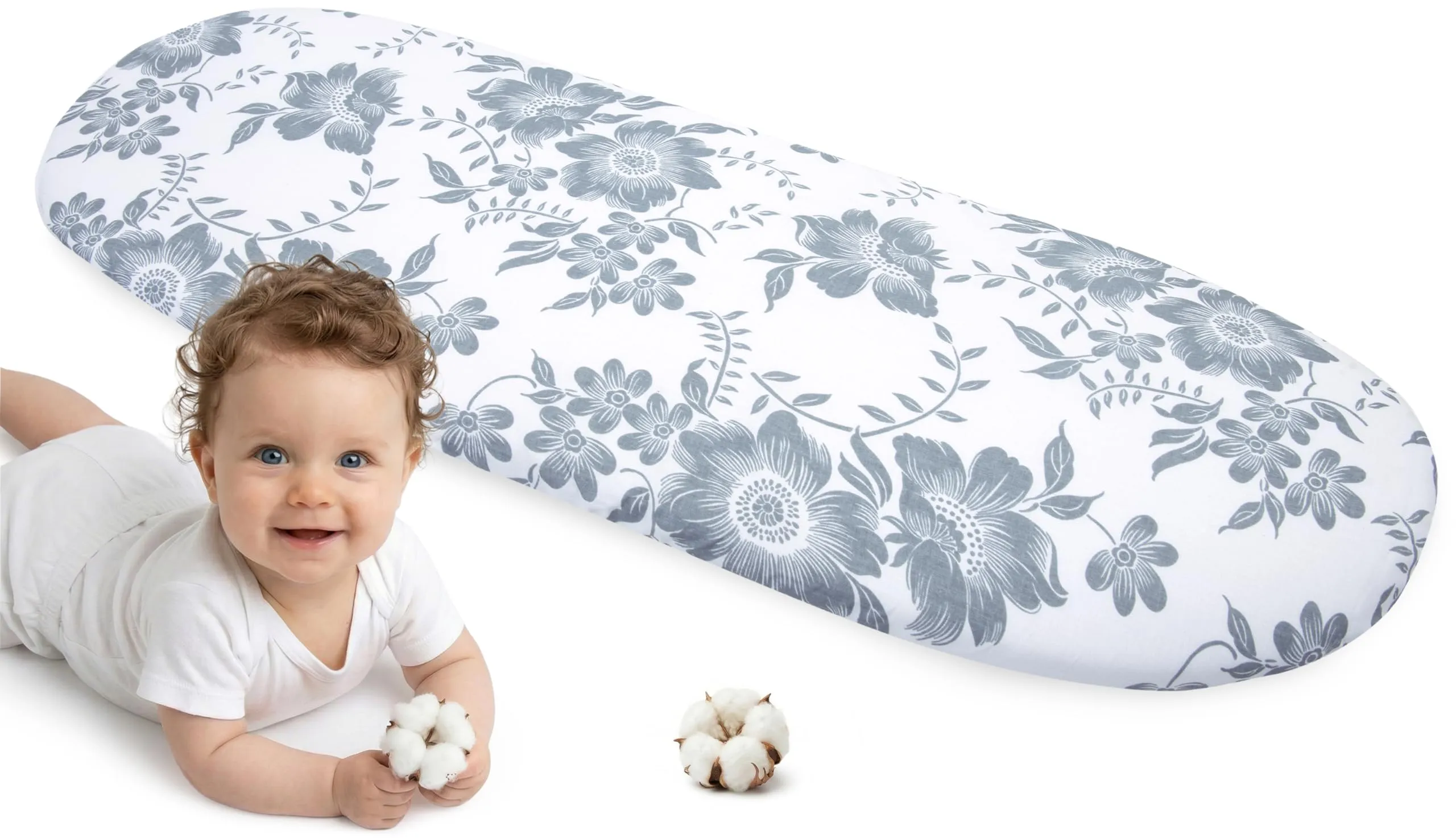 Medi Partners Lenzuola Lettino Culla 86x40 per Navicella Neonato e Passeggino, 100% Cotone, Berry - immagine 1