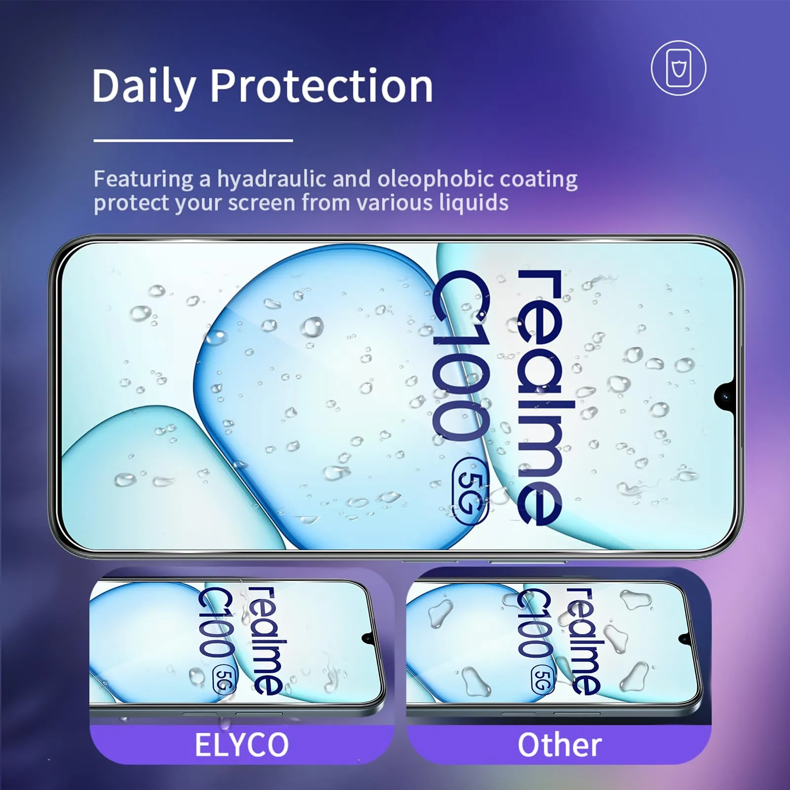 ELYCO Vetro Temperato per Realme C100 5G, Realme P4 Lite 4G, Realme P4X 4G - immagine 2