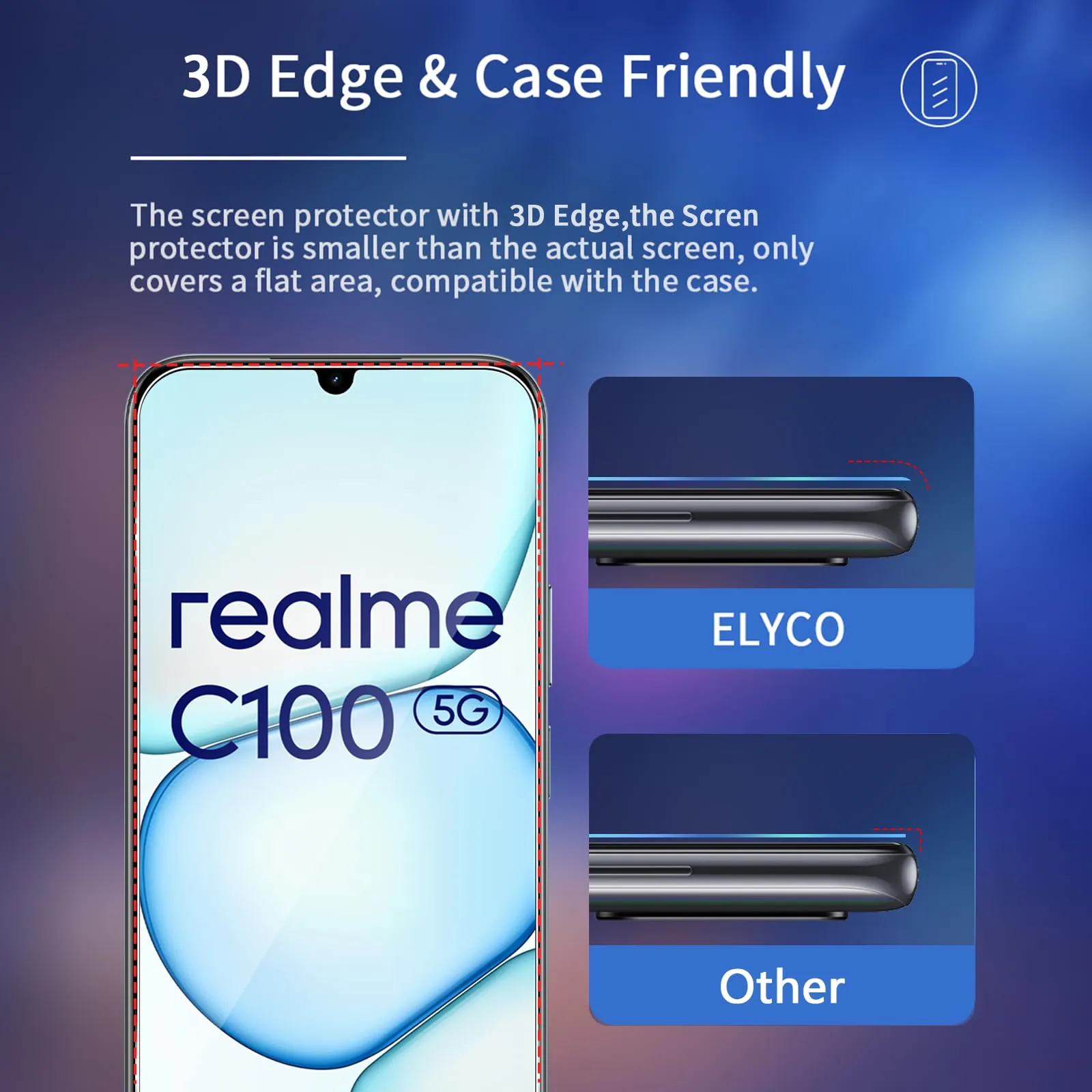 ELYCO Vetro Temperato per Realme C100 5G, Realme P4 Lite 4G, Realme P4X 4G - immagine 5