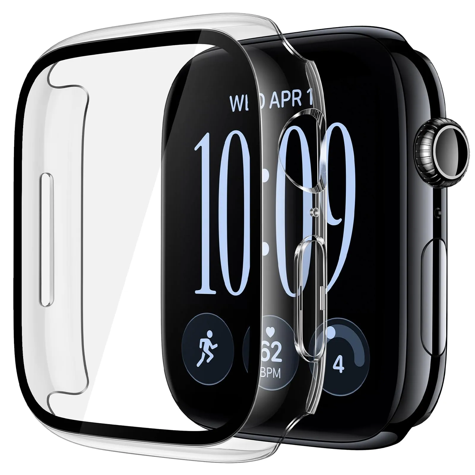 Misxi Cover con Vetro Temperato per Apple Watch Series 12 42mm (2 Pezzi) - immagine 1