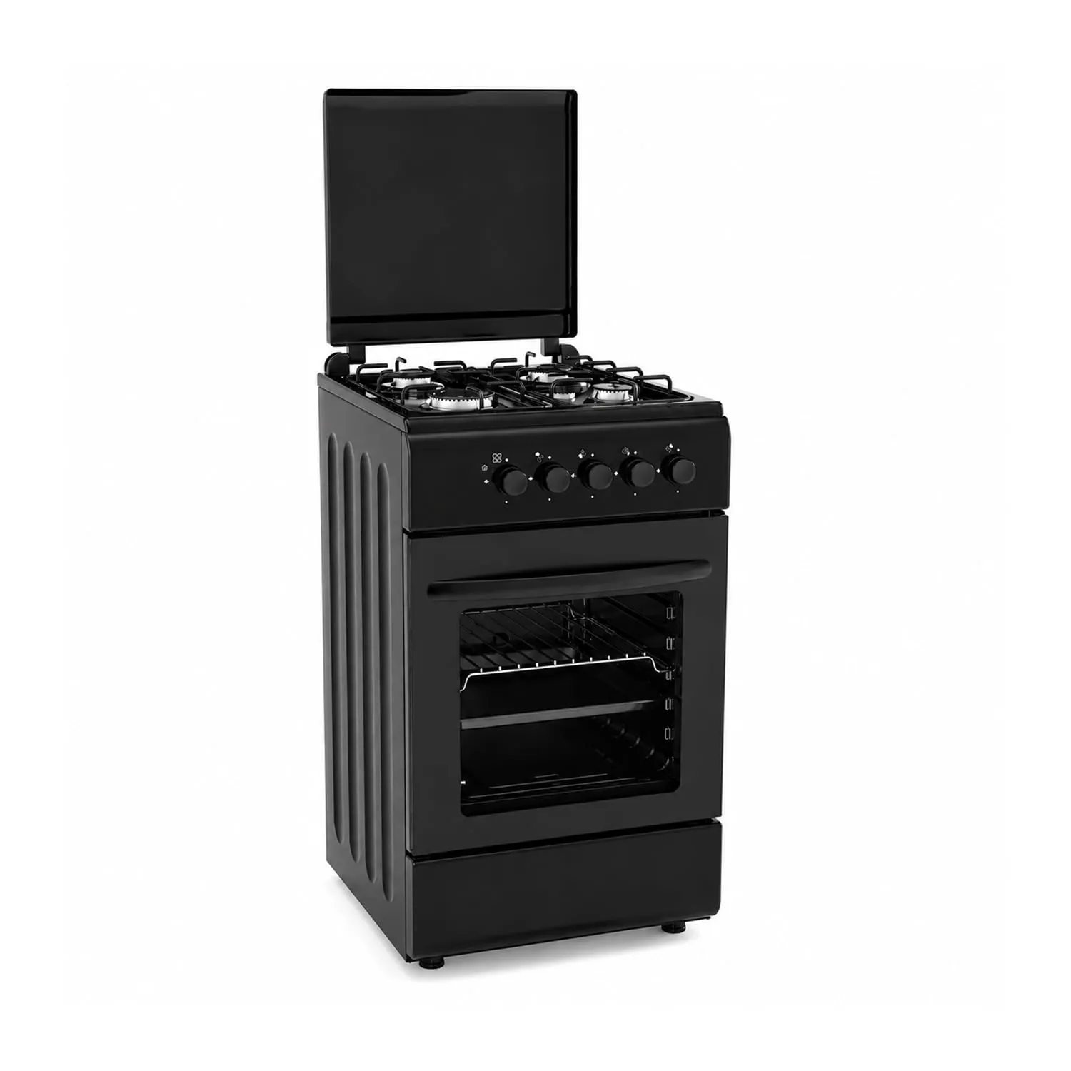Avilia Cucina a Gas 50x50 cm con Forno 49 Litri, 4 Fuochi, Valvole di Sicurezza, Nero - immagine 9