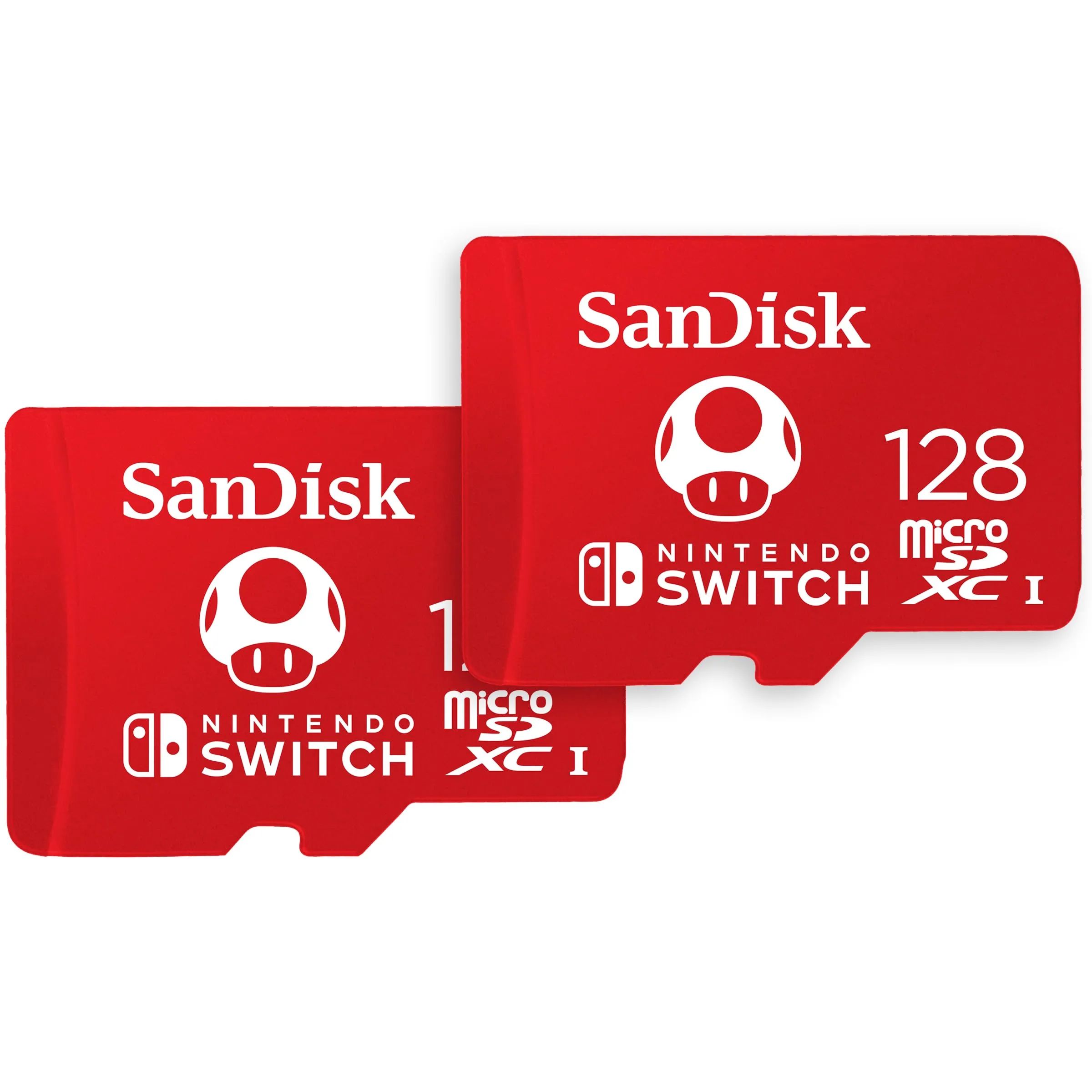 SanDisk microSDXC per Nintendo Switch 128GB, Edizione Super Mario Mushroom, Pack 2 - immagine 1