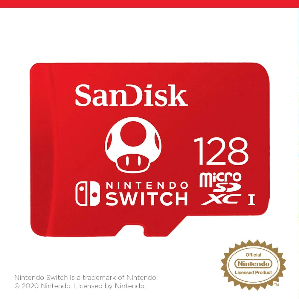 SanDisk microSDXC per Nintendo Switch 128GB, Edizione Super Mario Mushroom, Pack 2 - immagine 7