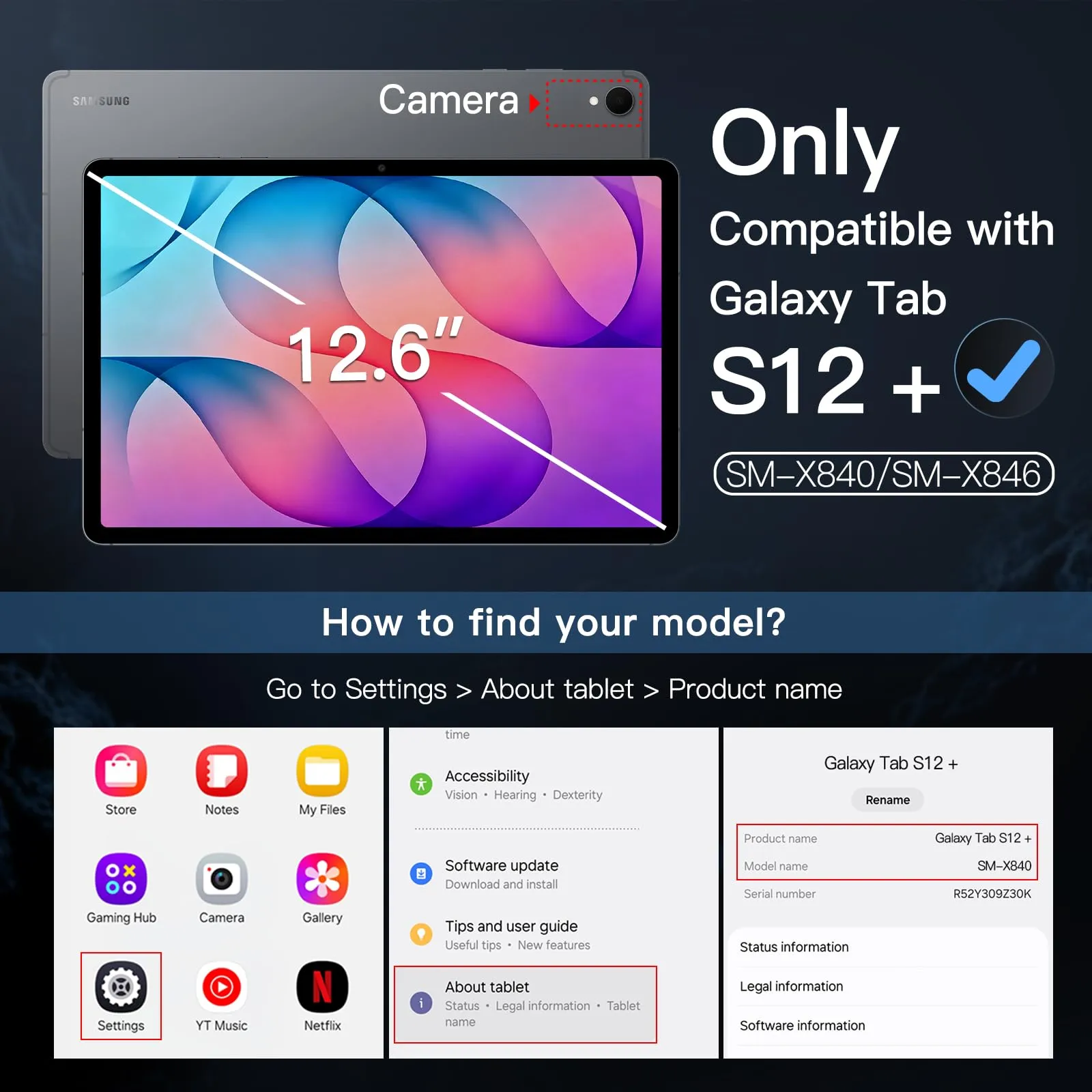 JETech Pellicola Protettiva per Samsung Galaxy Tab New 12,4", 2 Pezzi - immagine 2