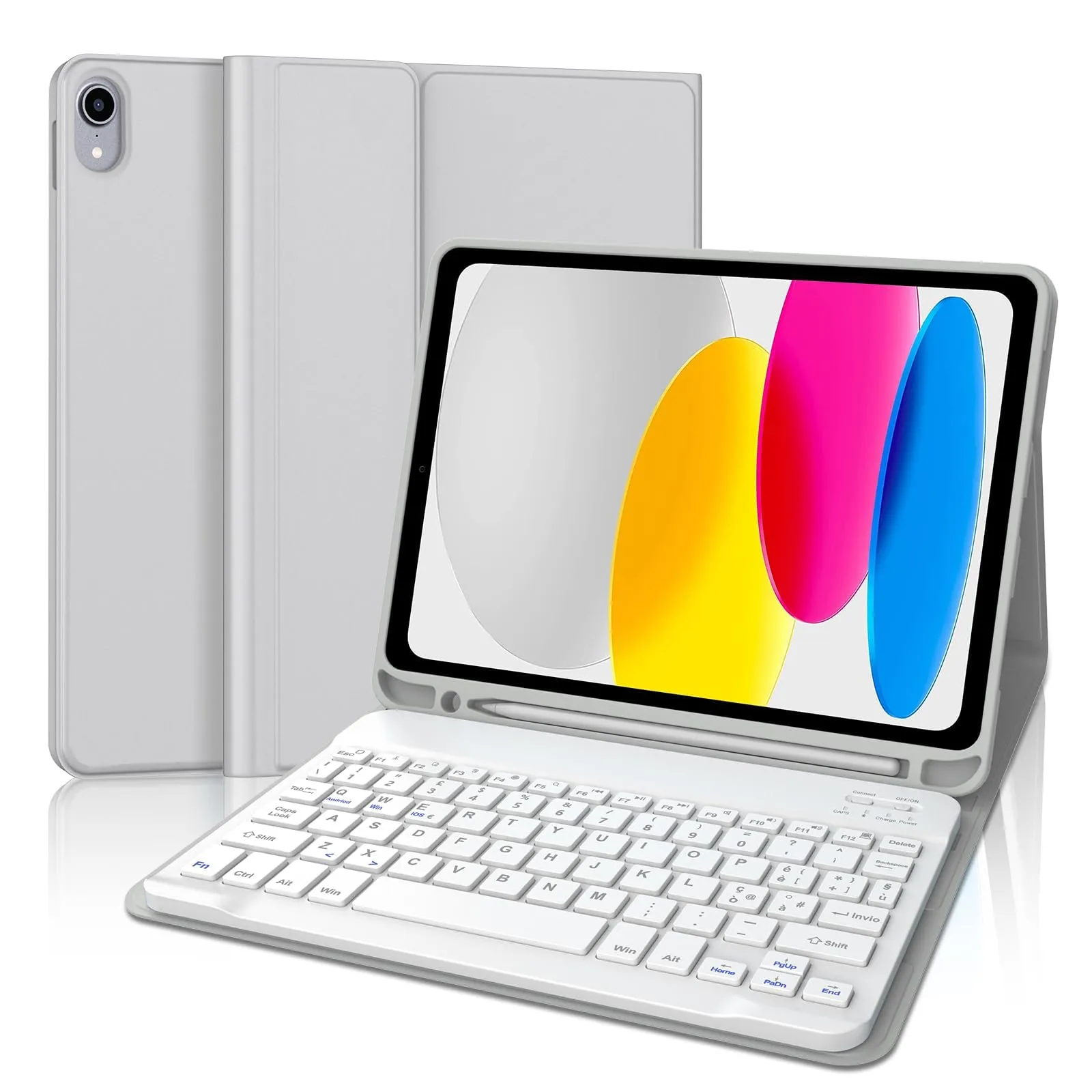 IVEOPPE Tastiera e Custodia per iPad 11 Generazione 11" (2025) e iPad 10 Generazione 10.9" (2022) A16 - immagine 1