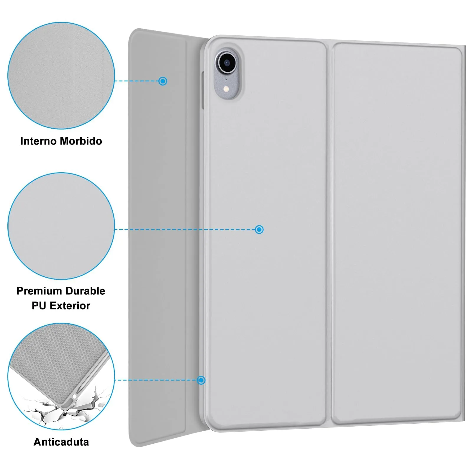 IVEOPPE Tastiera e Custodia per iPad 11 Generazione 11" (2025) e iPad 10 Generazione 10.9" (2022) A16 - immagine 6